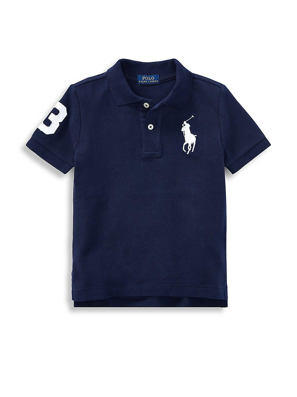 Boys Big Pony Mesh Knit Polo, Size S-XL Product Image