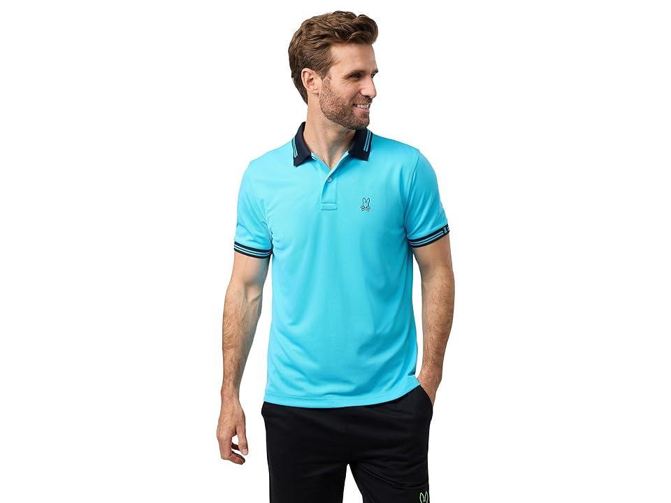 Psycho Bunny Marshall Sport Polo (Aquarius) Men's Short Sleeve Knit Product Image