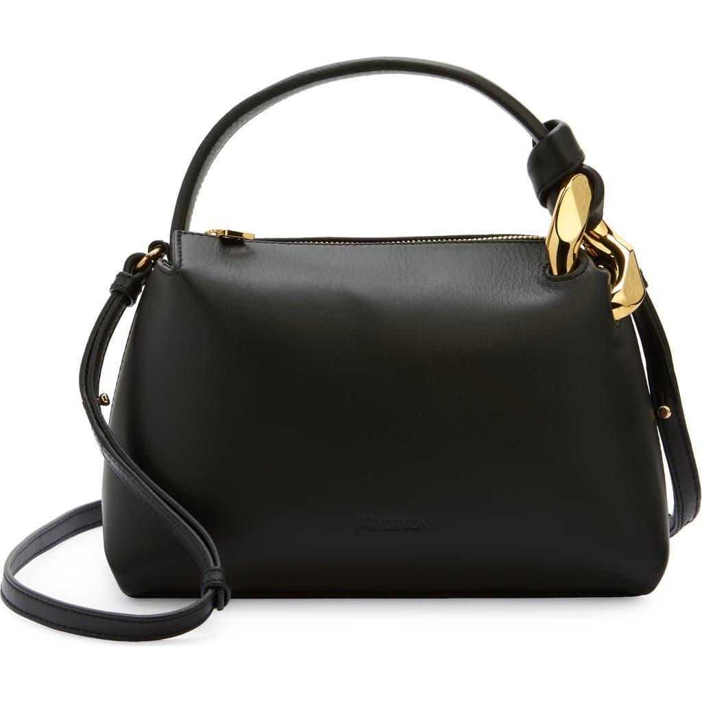 JW ANDERSON Small Jwa Corner Leather Crossbody Bag In Black Product Image