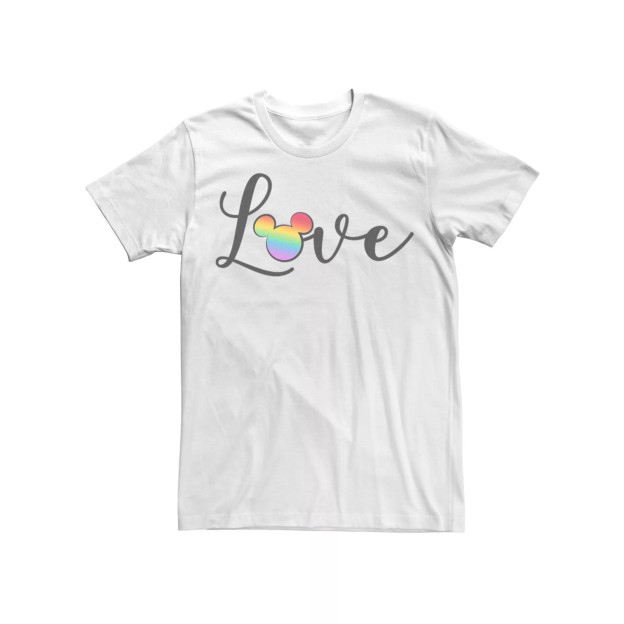 Disney's Mickey Mouse Rainbow Love Men's Graphic Tee,  Product Image