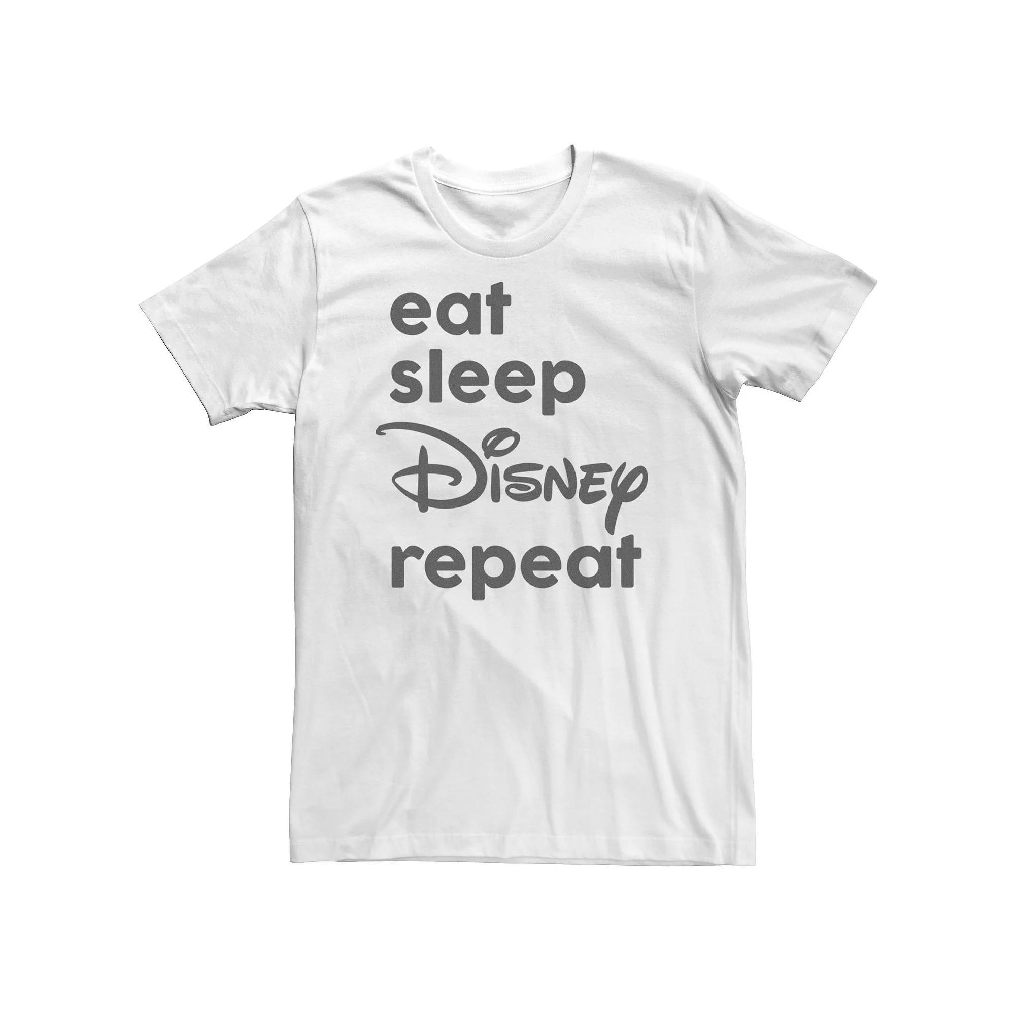 Big & Tall Disney Eat Sleep Disney Repeat Tee, Men's,  Product Image