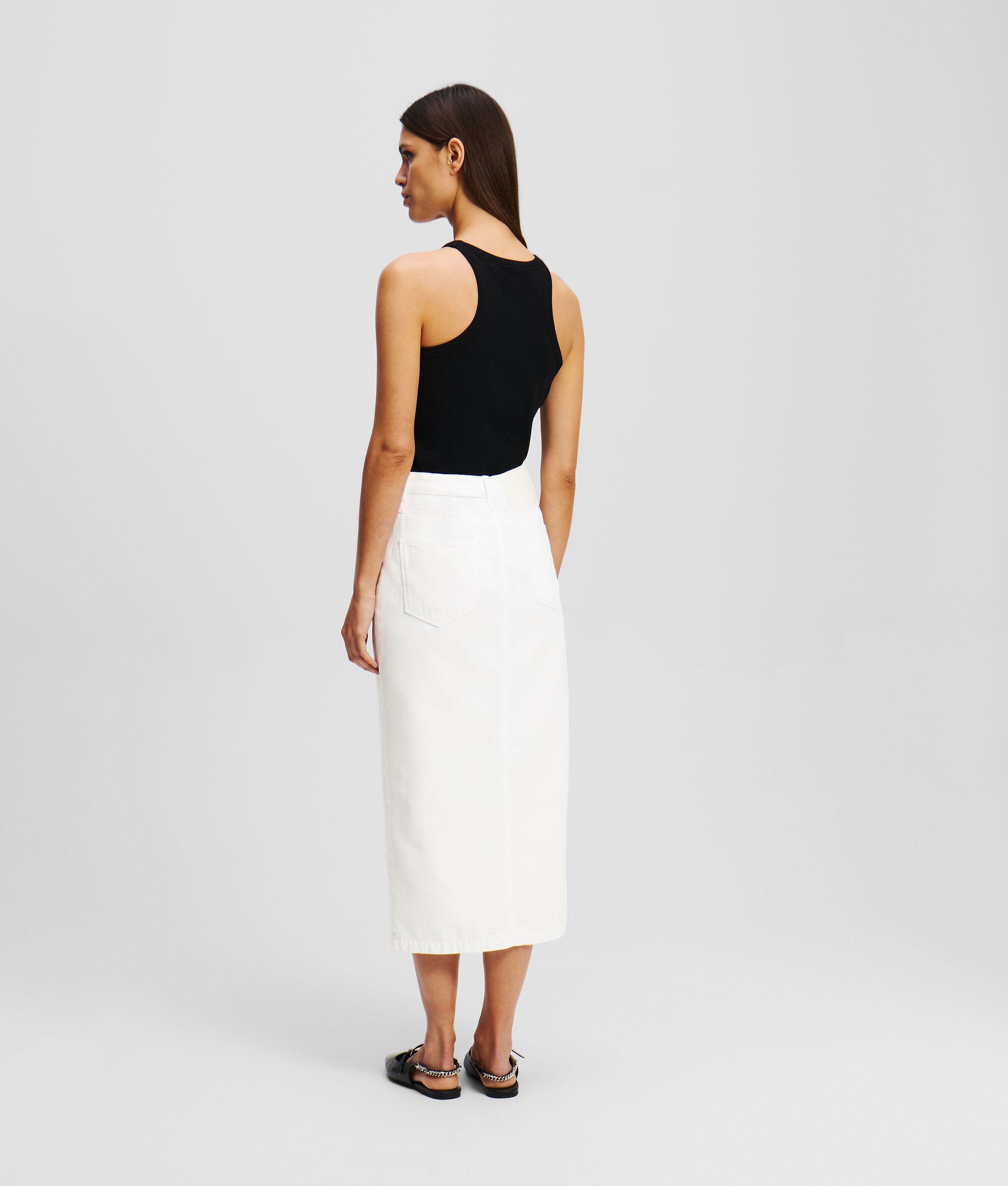 BUTTON-DOWN DENIM SKIRT Product Image