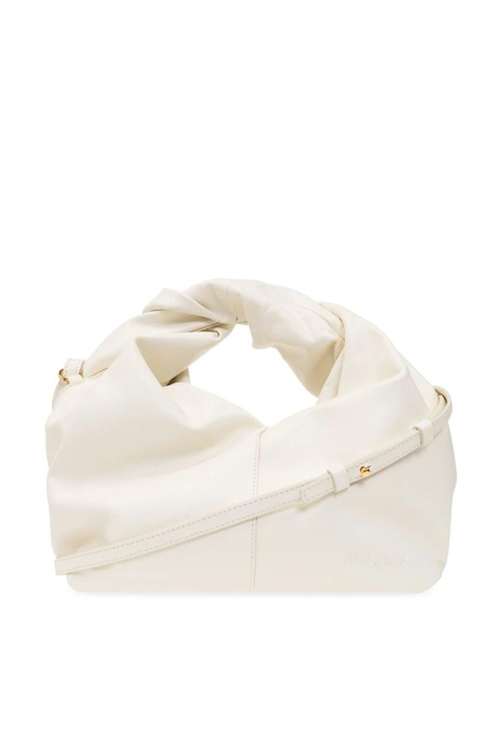 JW ANDERSON Mini Twister Logo Printed Tote Bag In White Product Image