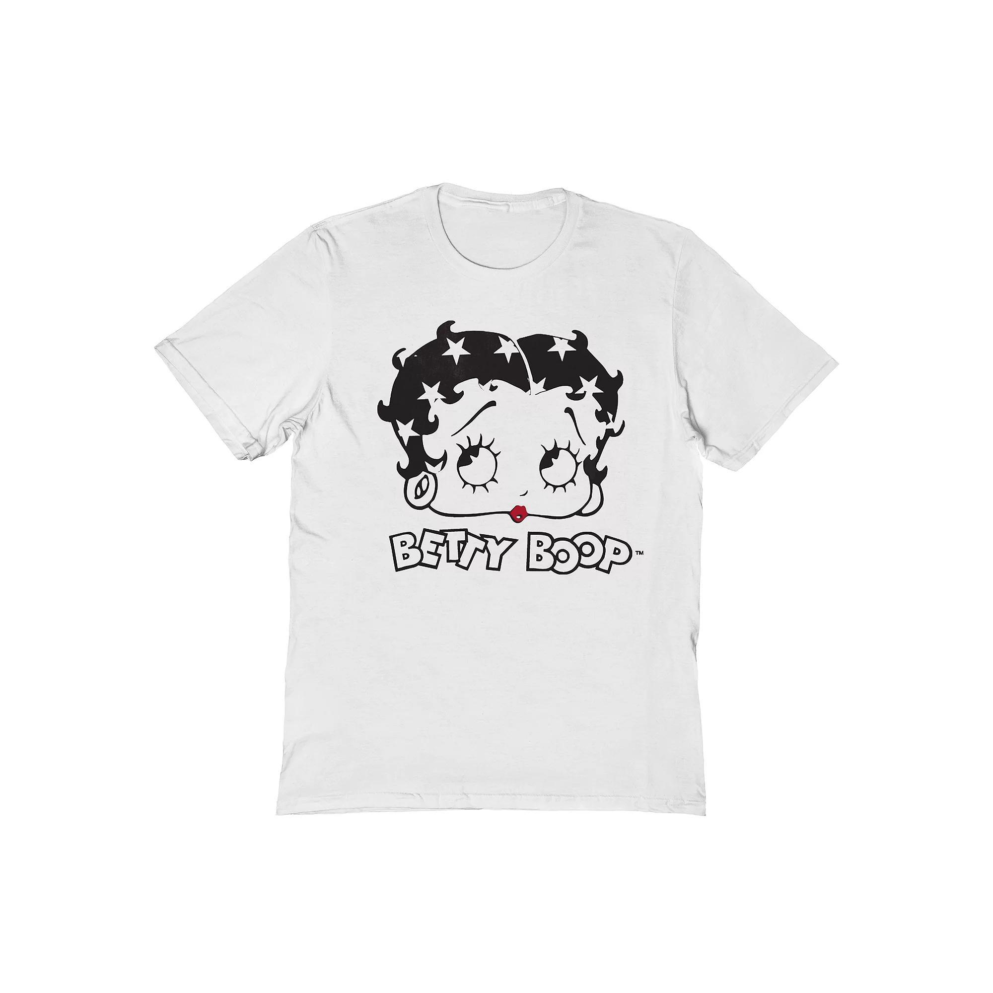 Men's Betty Boop T-Shirt, Size: Medium, White Product Image