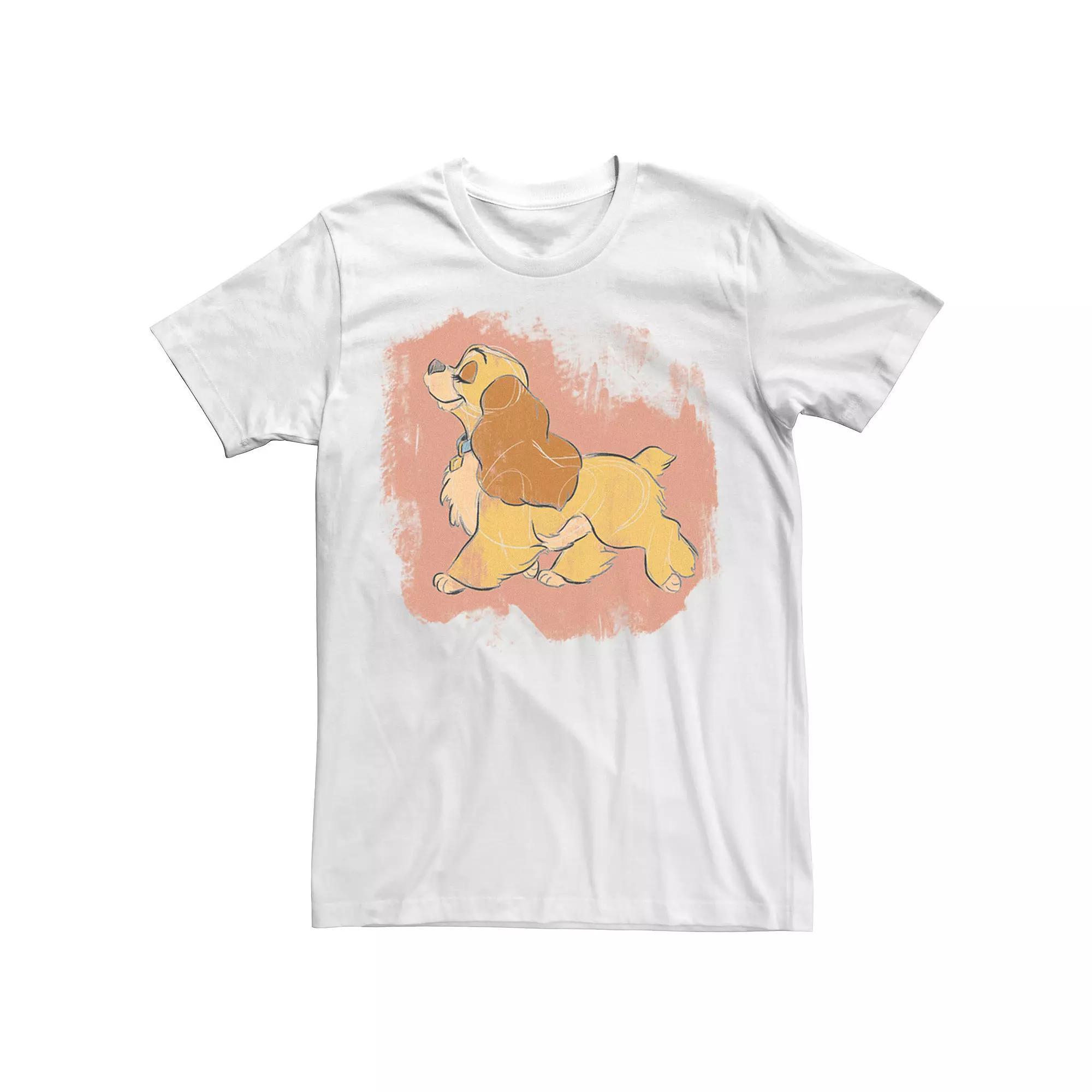 Disney's Lady And The Tramp Lady Strut Sketch Men's Tee,  Product Image