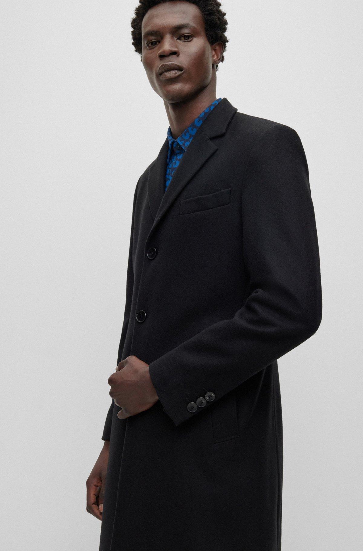 Slim-fit coat in a virgin-wool blend Product Image