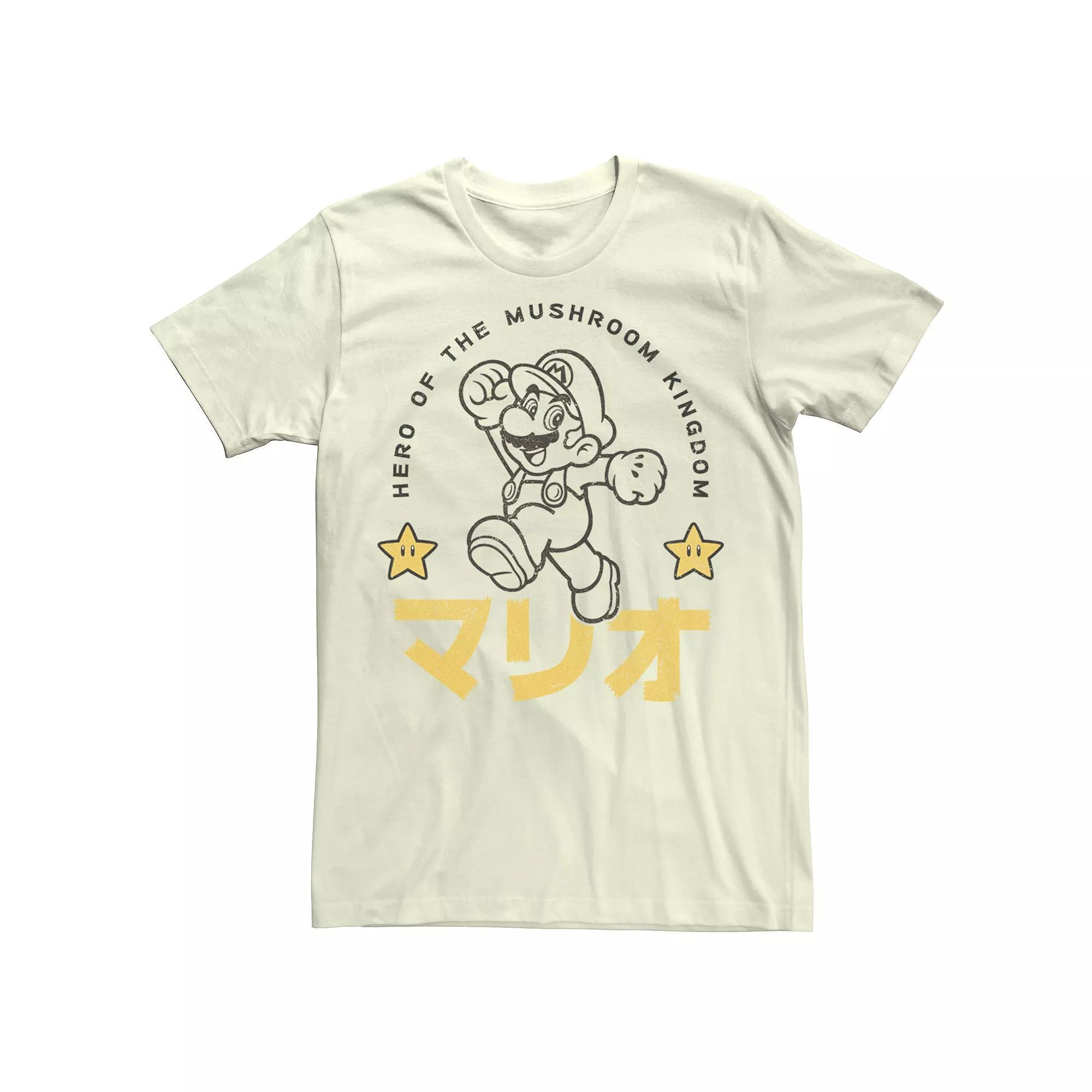 Men's Nintendo Super Mario Hero Stars Kanji Portrait Tee,  Product Image