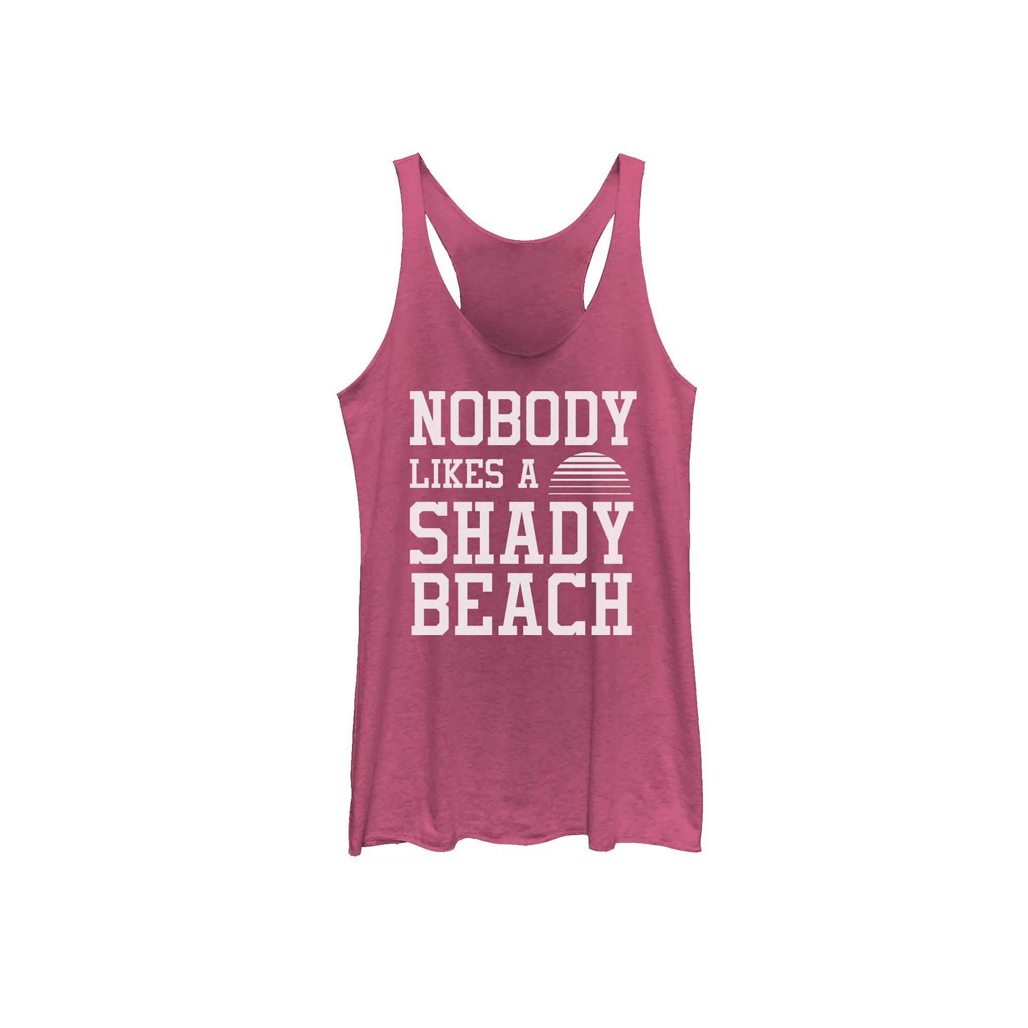 Juniors' Nobody Likes A Shady Beach Racerback Tank Top, Girl's,  Product Image