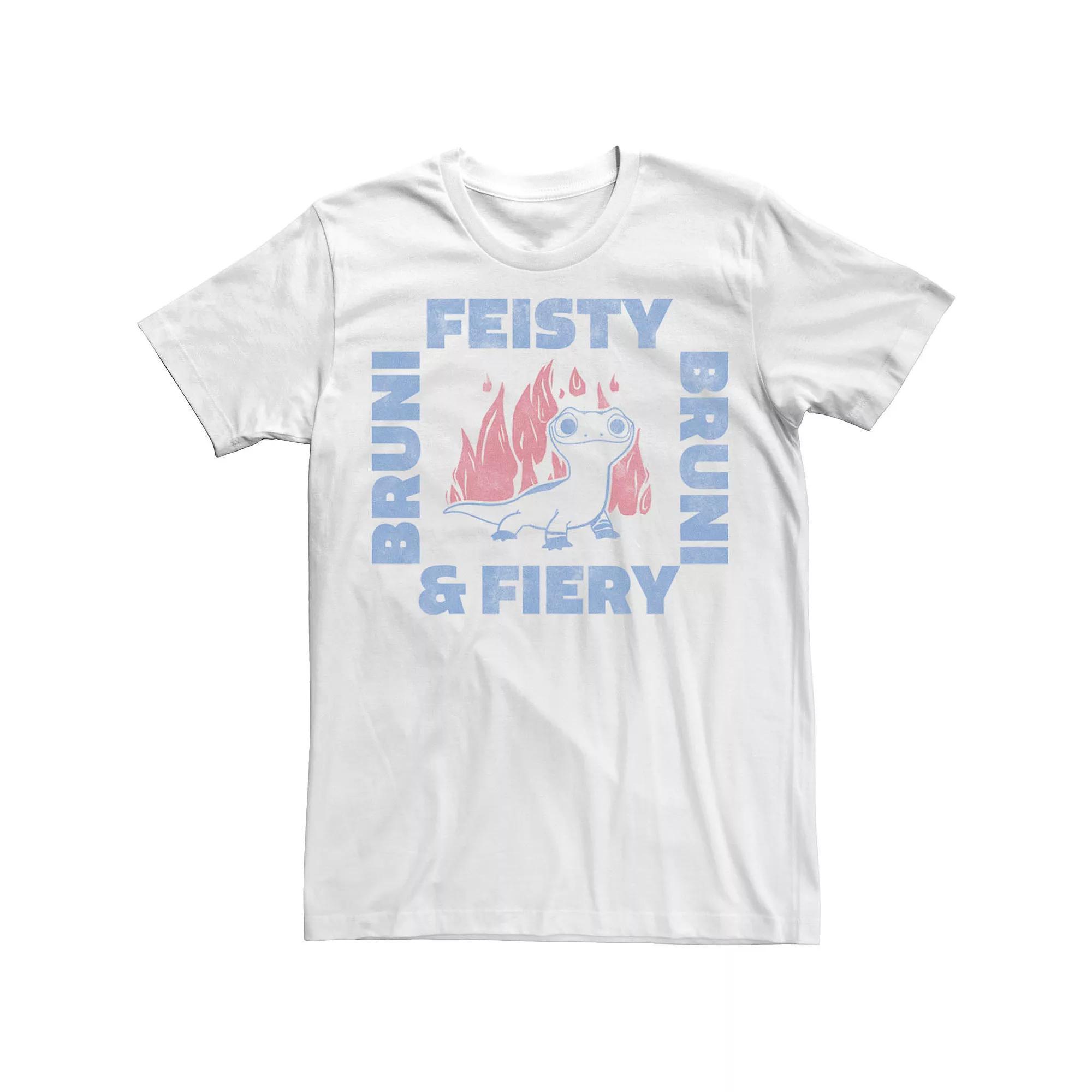Men's Frozen Two Fiesty Bruni Text Tee, Size: XXL, White Product Image