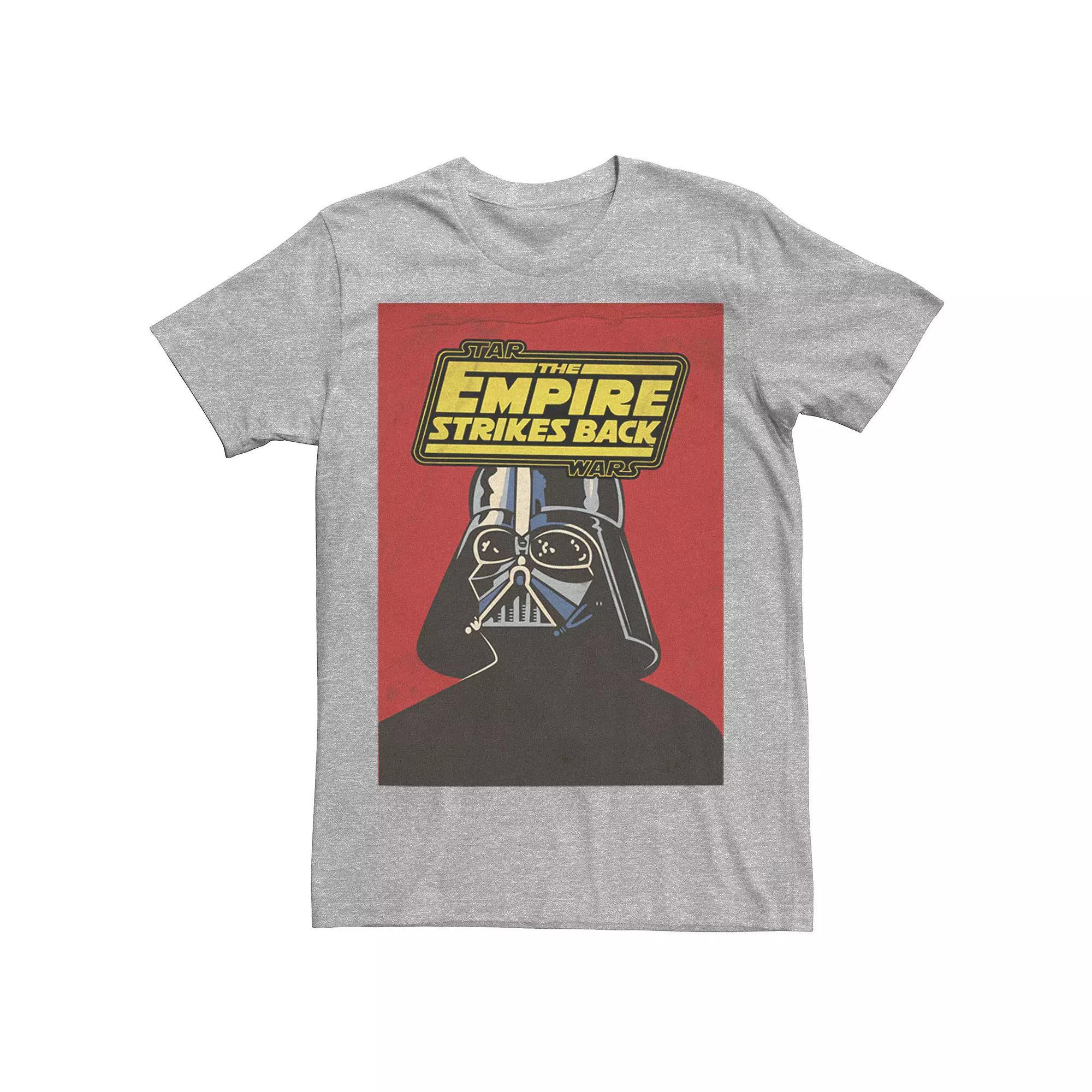 Men's Star Wars Darth Vader Red Vintage Trading Card Tee, Size: 3XL, Athletic Grey Product Image