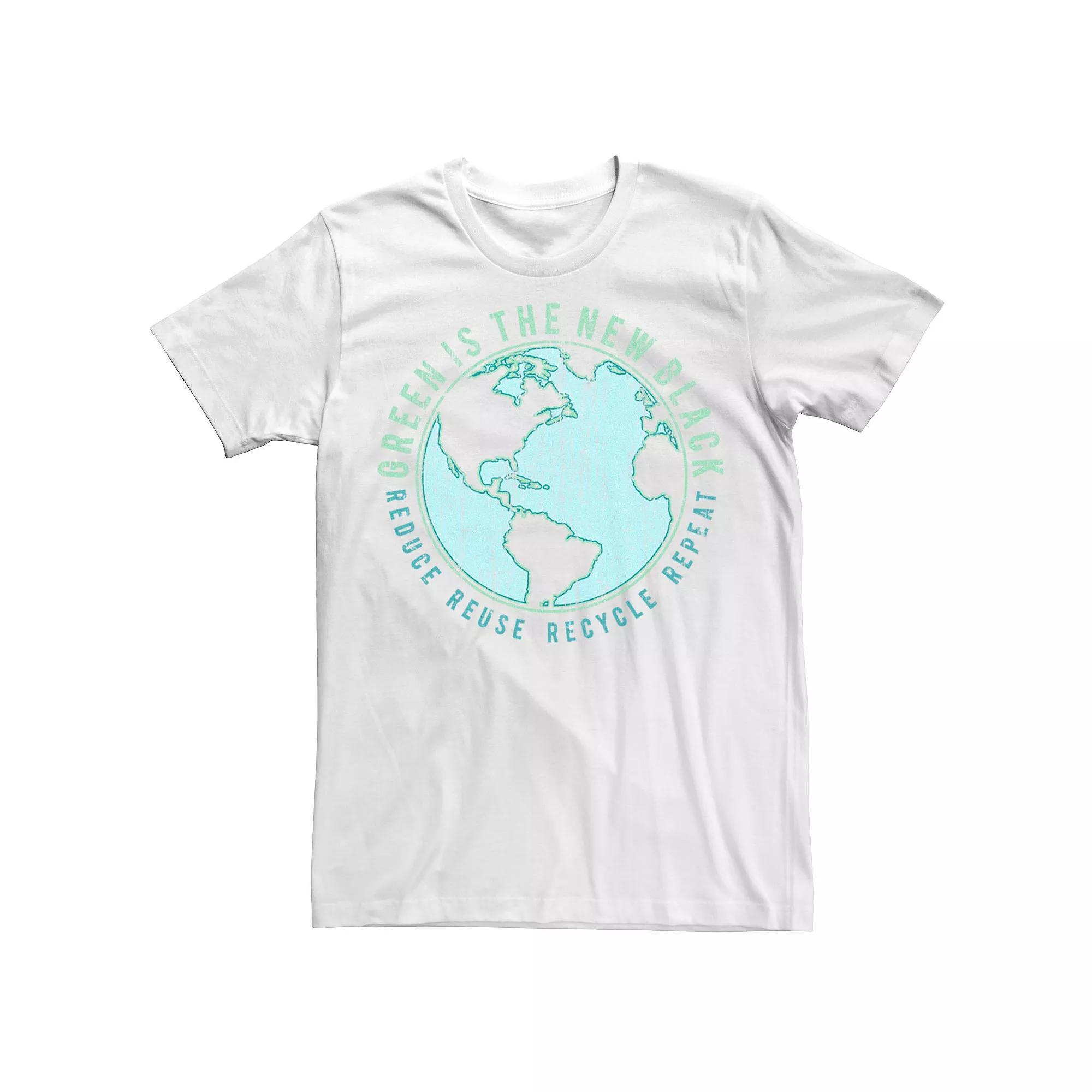 Men's Earth Day Green Is The New Black Reduce Tee, Size: Large, White Product Image