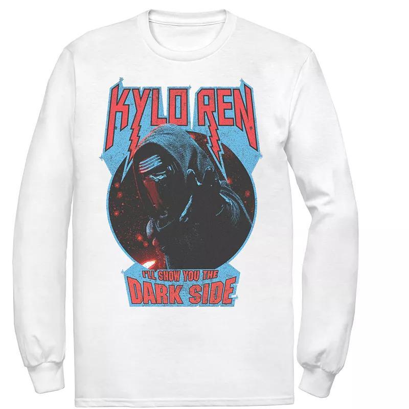 Men's Star Wars Kylo Ren Show You The Dark Side Metal Text Tee, Size: Medium, Athletic Grey Product Image