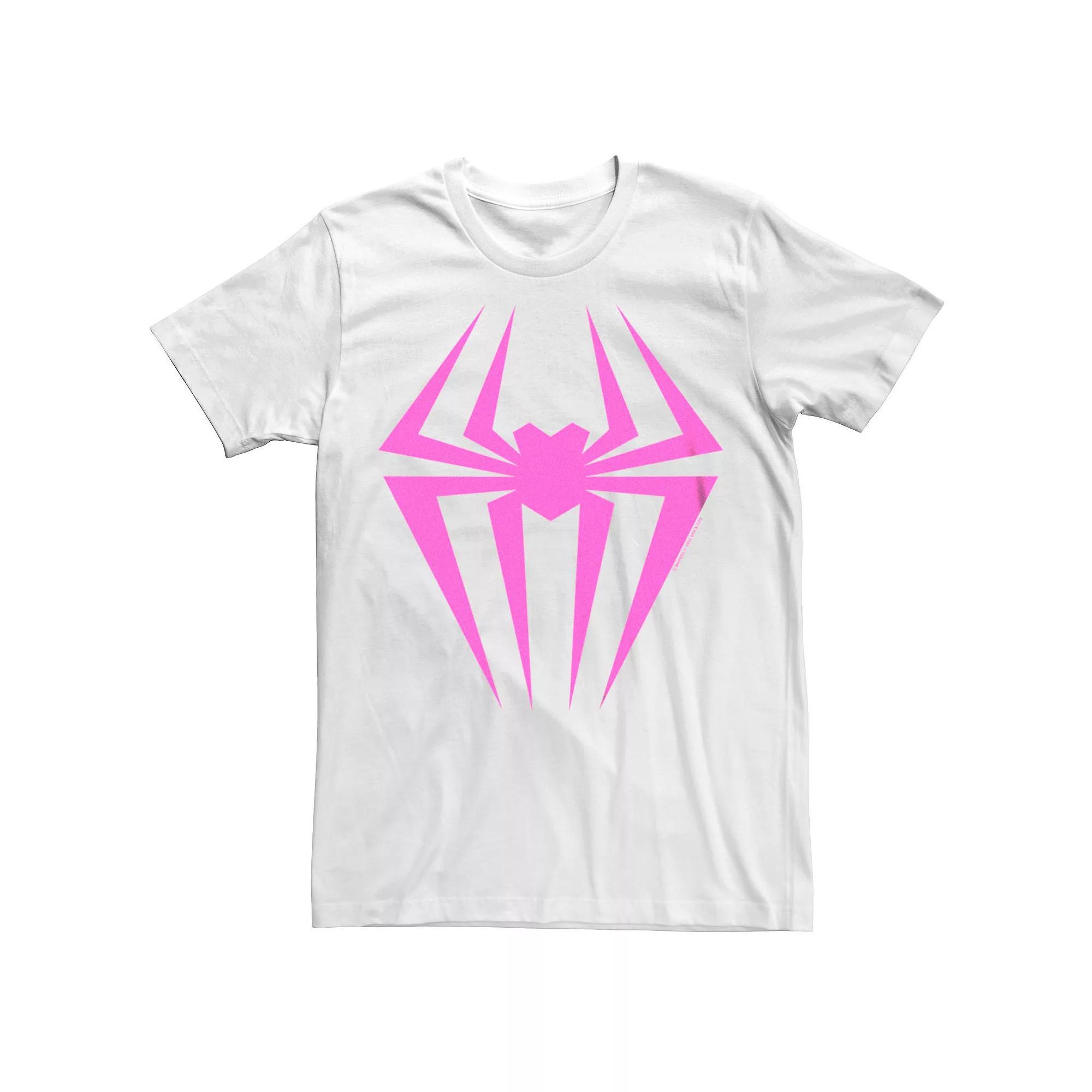 Men's Spider-Man: Across The Spider-Verse Spider-Gwen Emblem Graphic Tee, Size: XXL, White Product Image