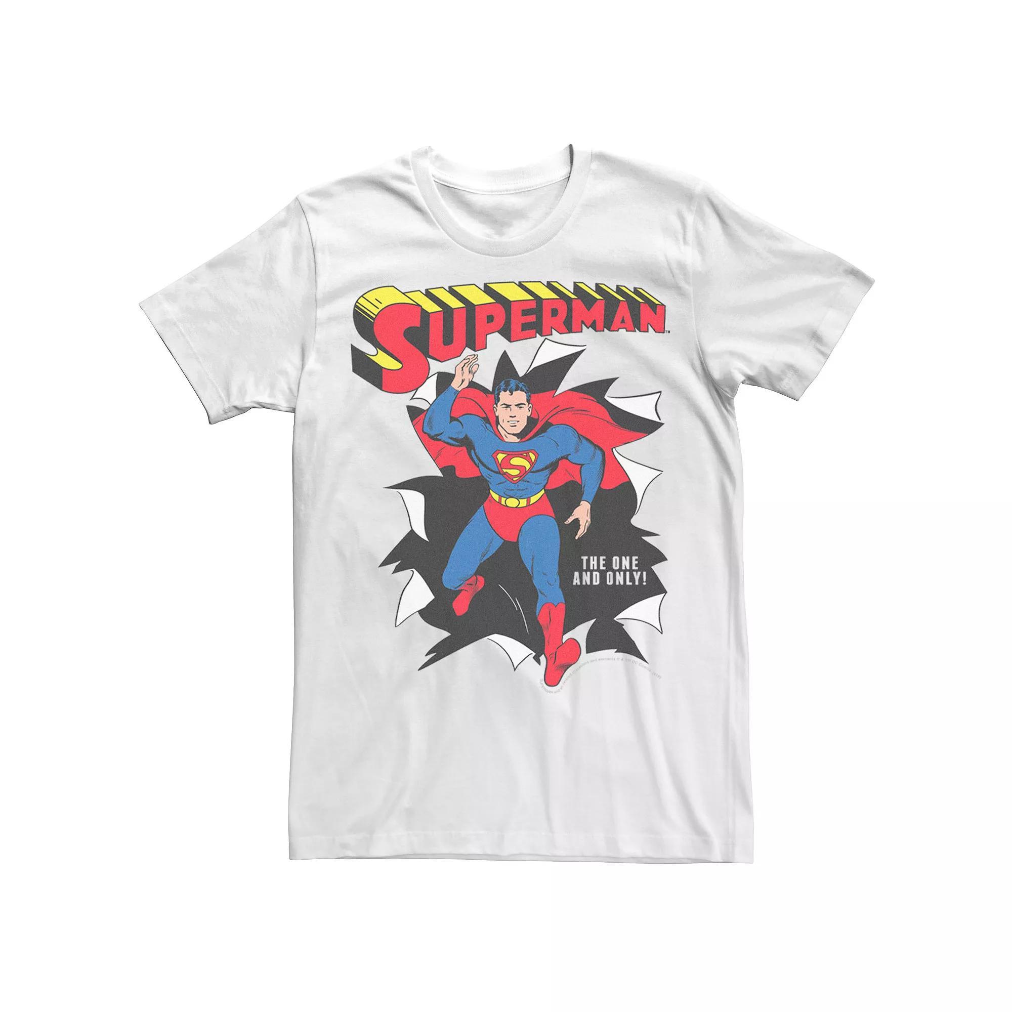 Men's DC Comics Superman The One And Only Vintage Portrait Graphic Tee,  Product Image