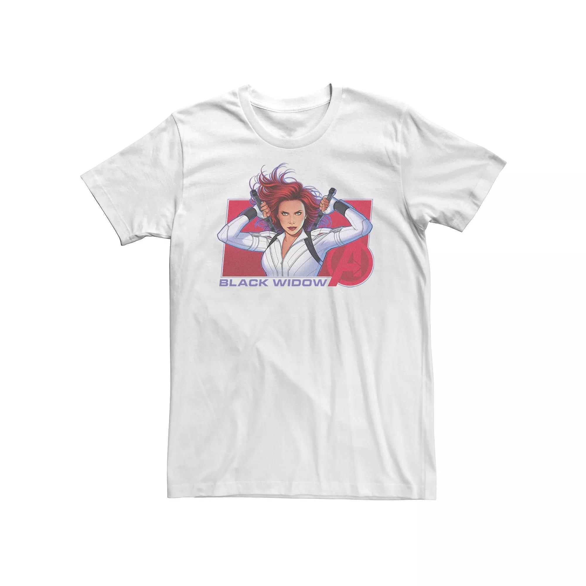 Big & Tall Marvel Black Widow Purple Hue Portrait Tee, Men's,  Product Image