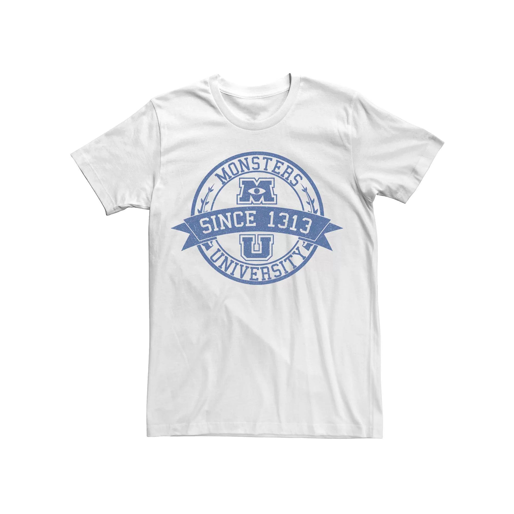 Men's Disney Pixar Monsters University MU Vintage Logo Tee,  Product Image