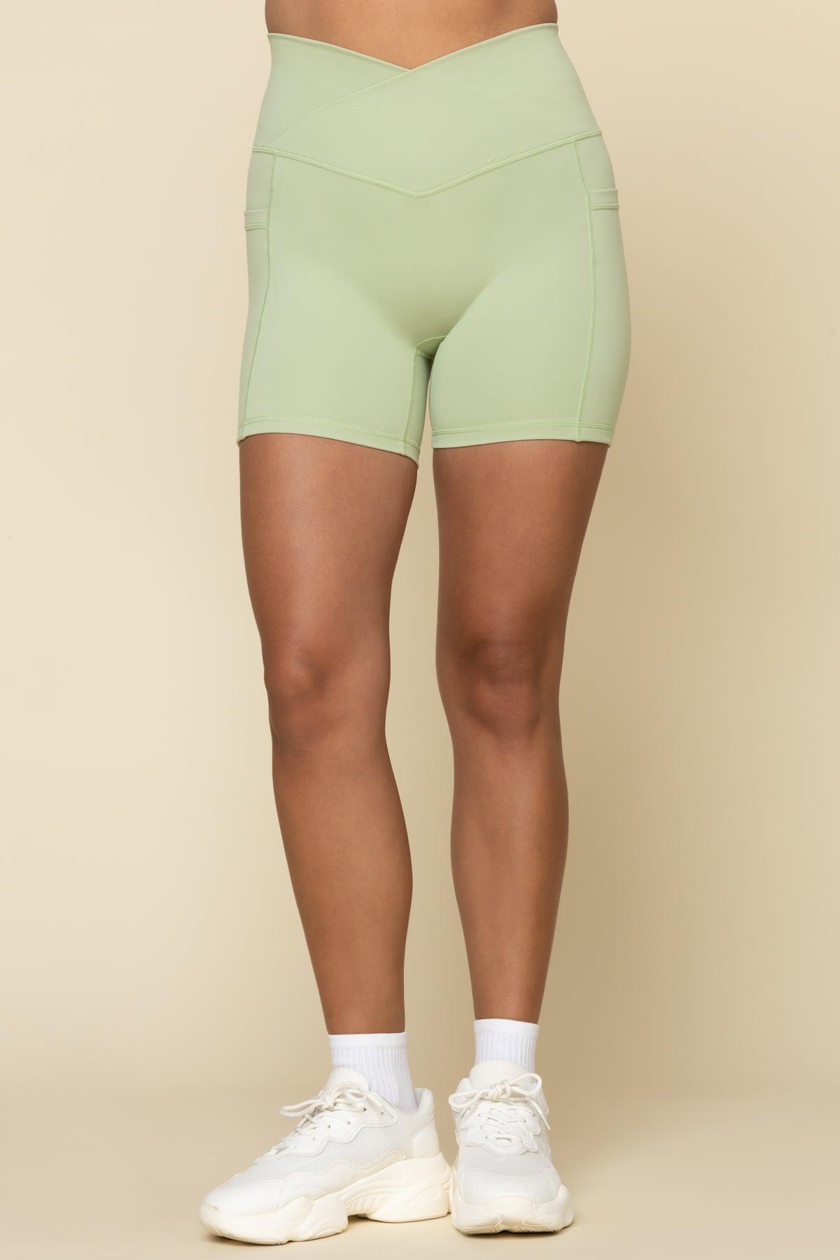 Crisscross Hourglass® Midi Short with Pockets - Pistachio Product Image