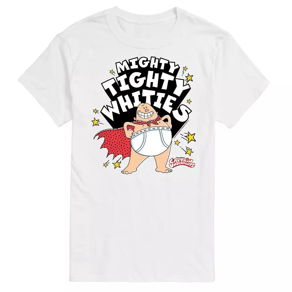 Big & Tall Captain Underpants Tighty Whities Graphic Tee, Men's, Size: 4XL Tall, White Product Image