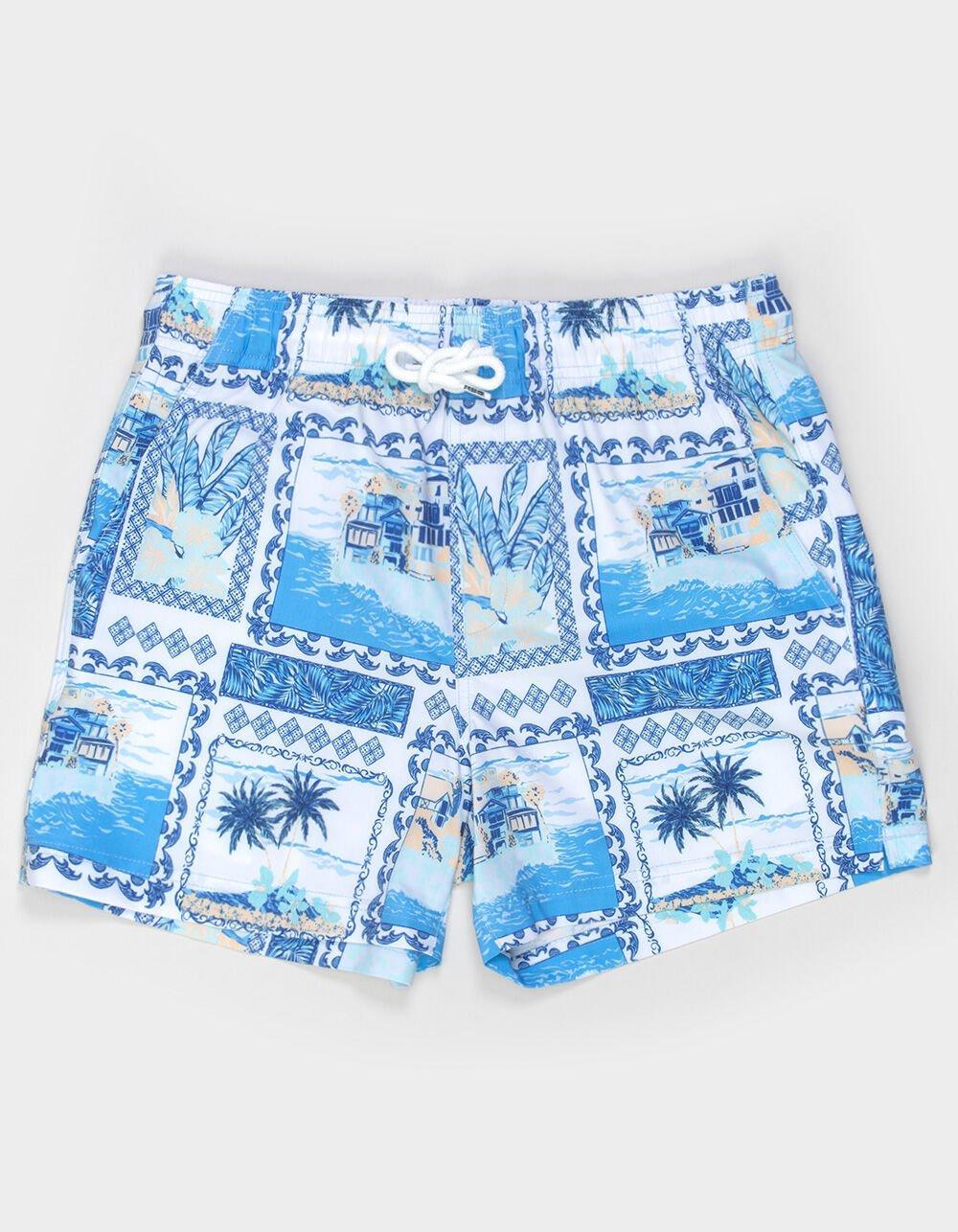 RSQ Mens Vacation Scene Swim Shorts Product Image