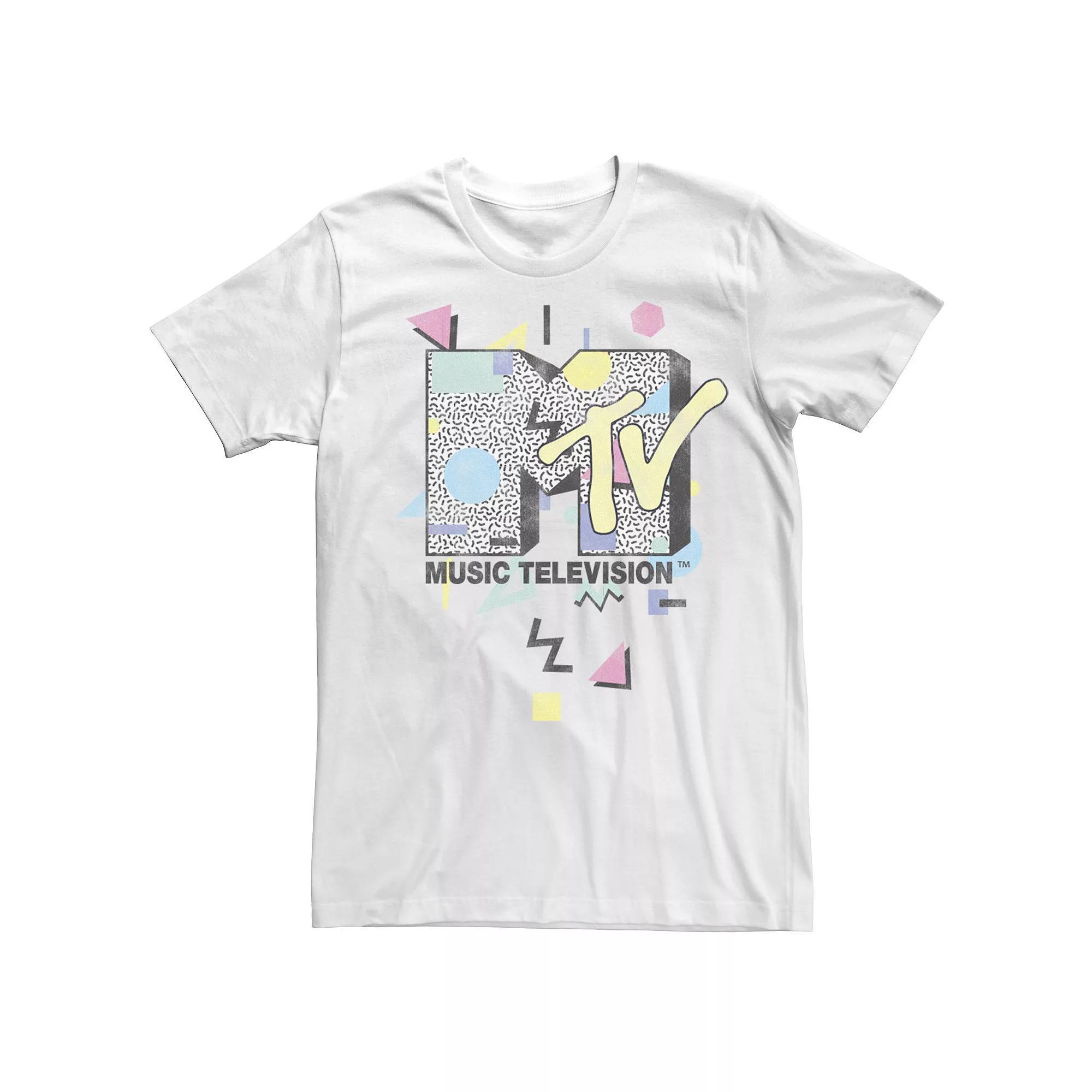Men's MTV 90's Colorful Art Style Logo Tee,  Product Image