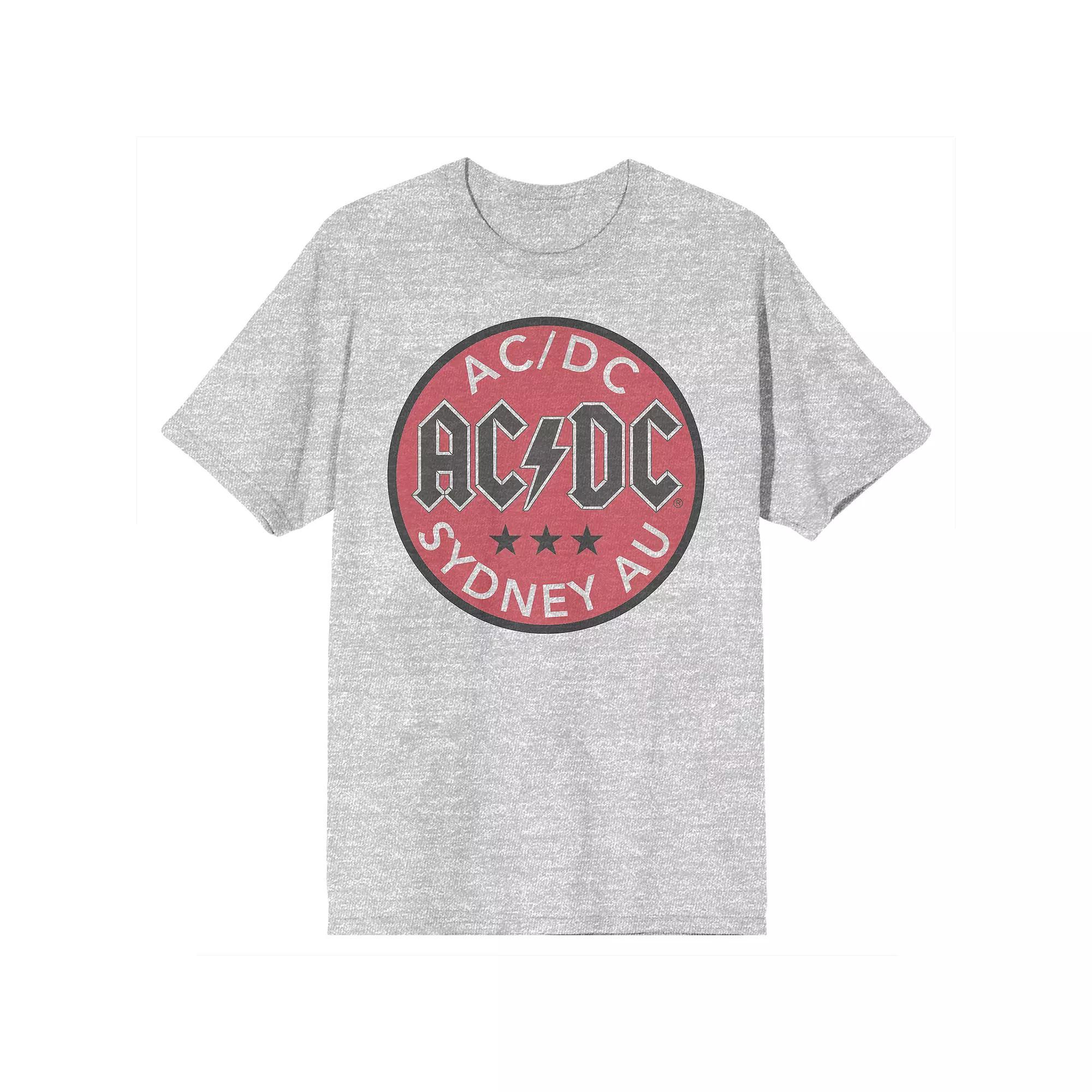 Men's AC/DC Logo Tee, Size: Large, Grey Product Image