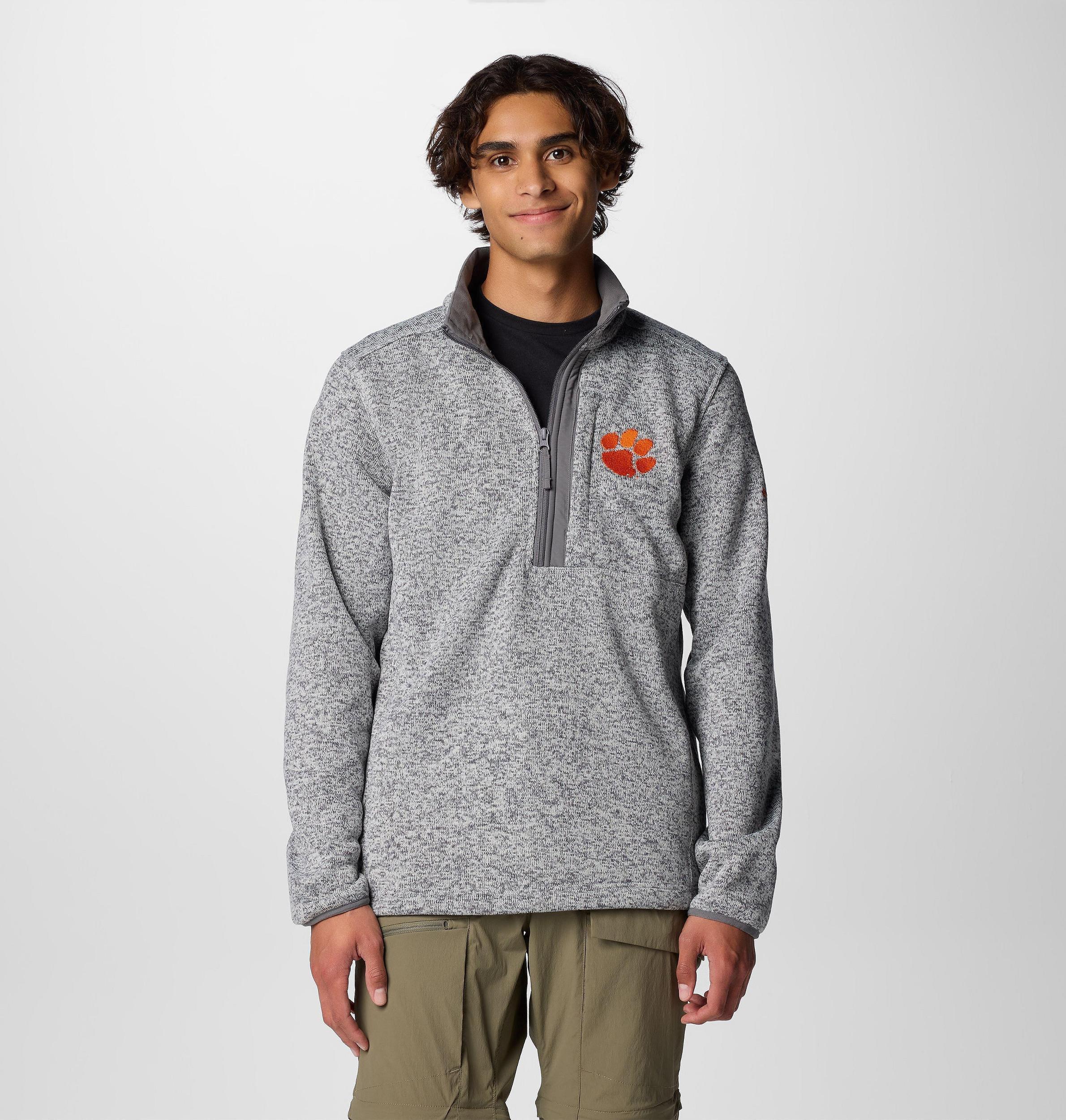Columbia Mens Collegiate Sweater Weather Fleece Half Zip Pullover - Clemson- Product Image