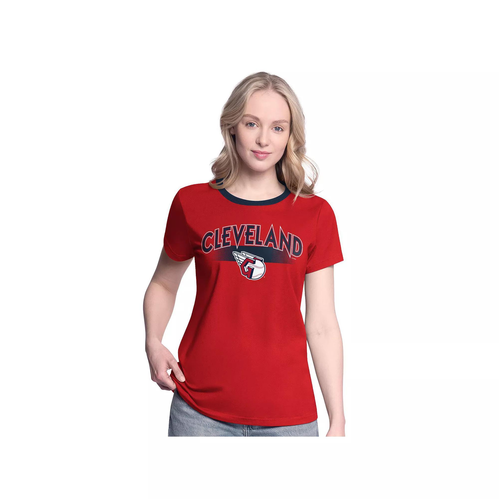Women's G-III 4Her by Carl Banks  Red Cleveland Guardians Pitch T-Shirt, Size: XL, Grd Red Product Image