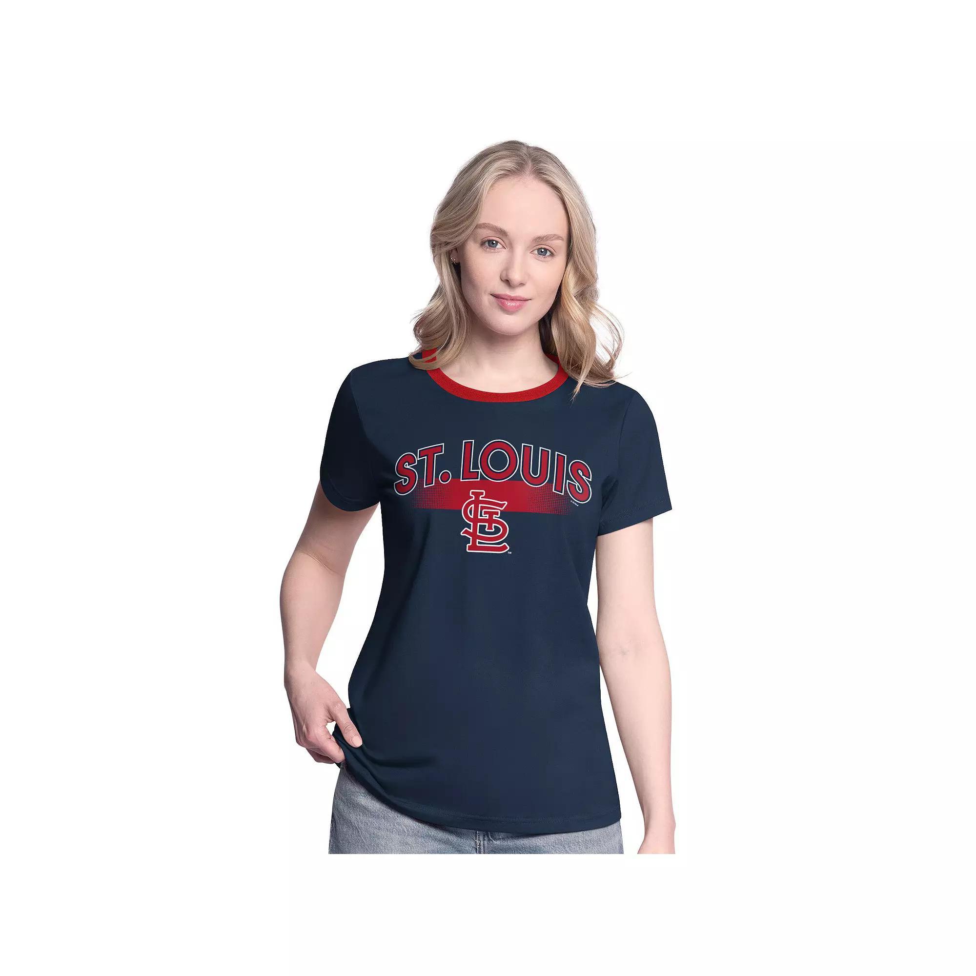 Women's G-III 4Her by Carl Banks  Navy St. Louis Cardinals Pitch T-Shirt, Size: Medium, Blue Product Image