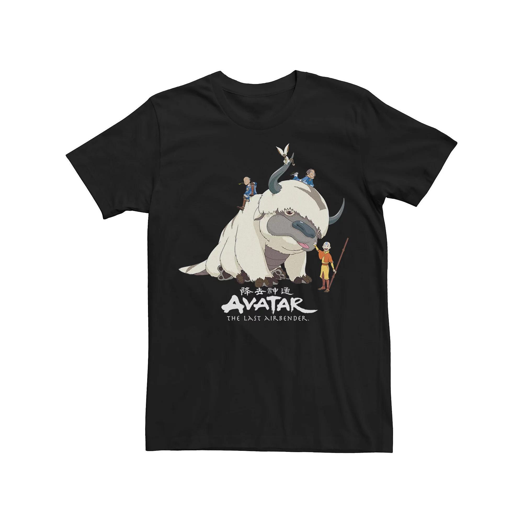 Big & Tall Avatar: The Last Airbender Appa Group Shot Logo Tee, Men's, Size: 3XL Tall, Black Product Image