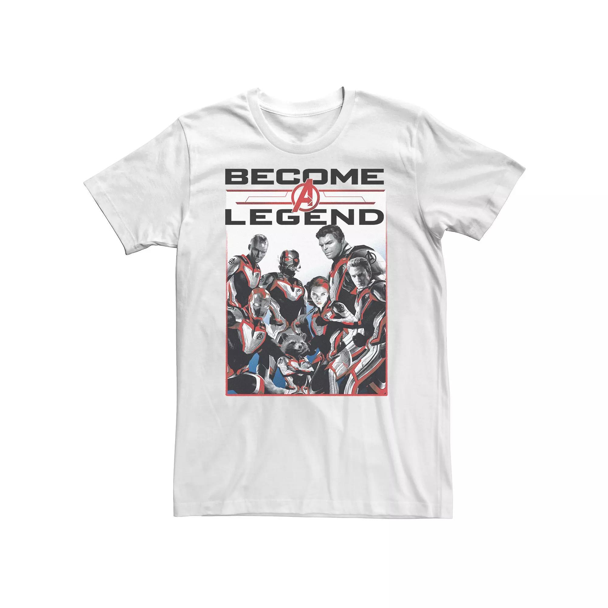 Big & Tall Marvel Avengers Endgame Become A Legend Tee, Men's, Size: 4XL, White Product Image