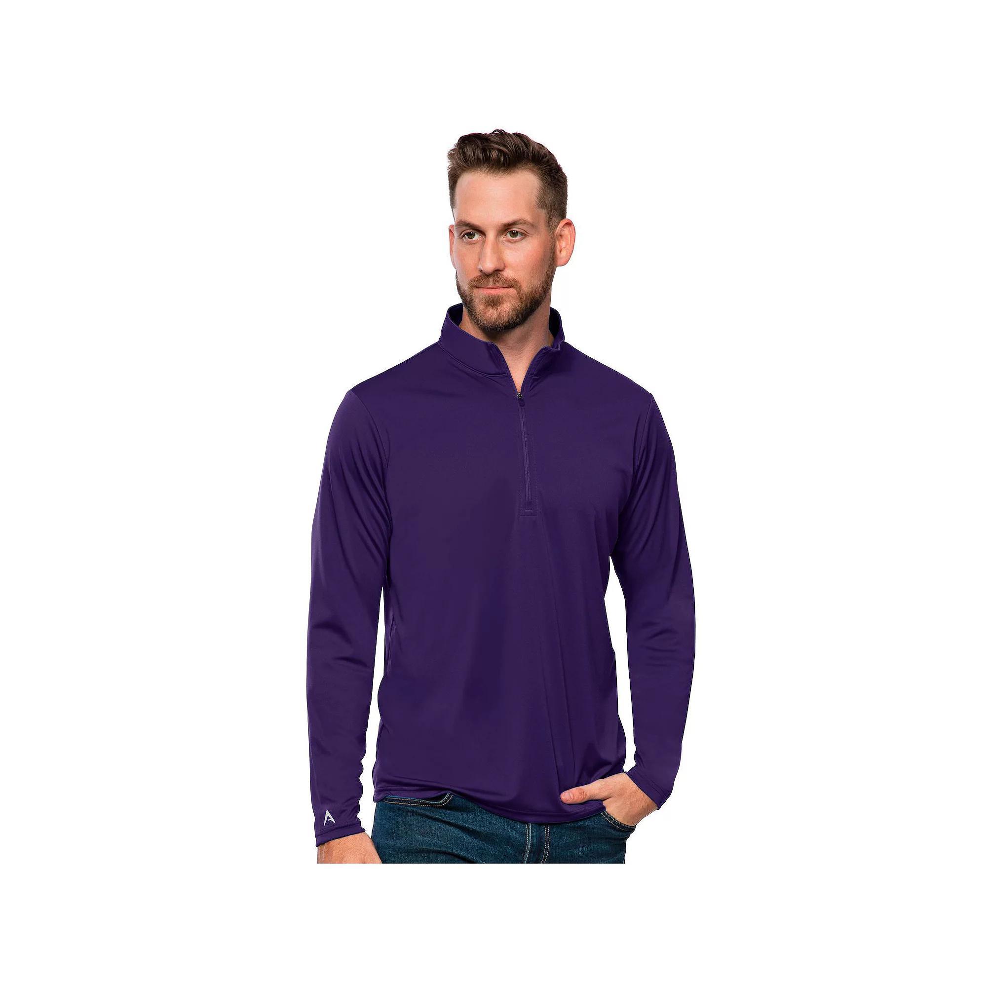 Men's Antigua Blank Tribute Quarter Zip Pullover,  Product Image