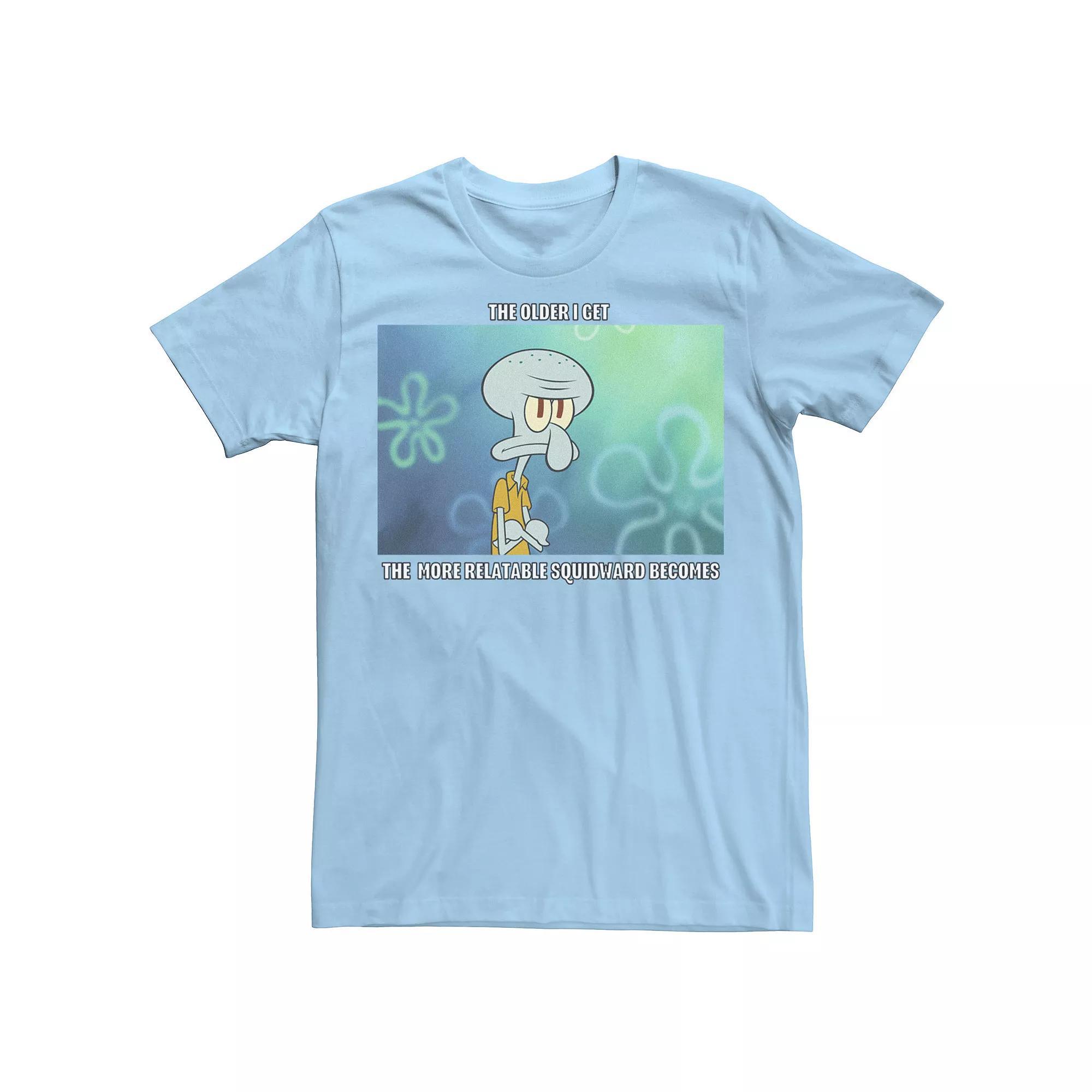 Men's SpongeBob SquarePants Relable Squidward Meme Short Sleeve Tee,  Product Image