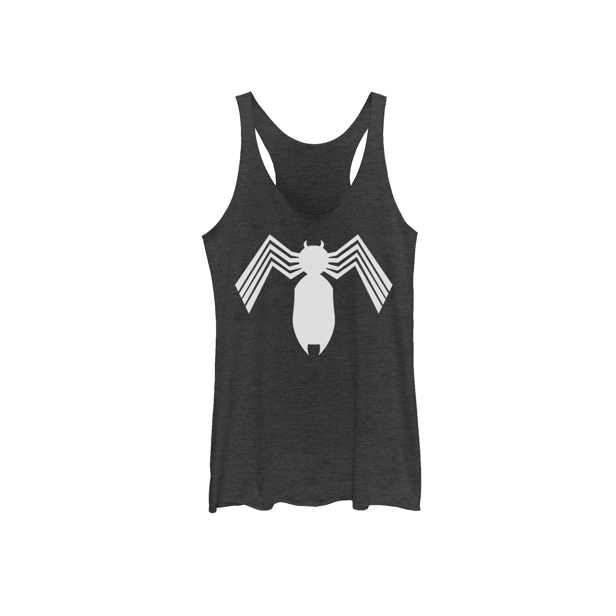 Juniors' Marvel Spider-Man Arachnid All White Logo Graphic Tank Top, Girl's, Size: Small, Black Grey Product Image