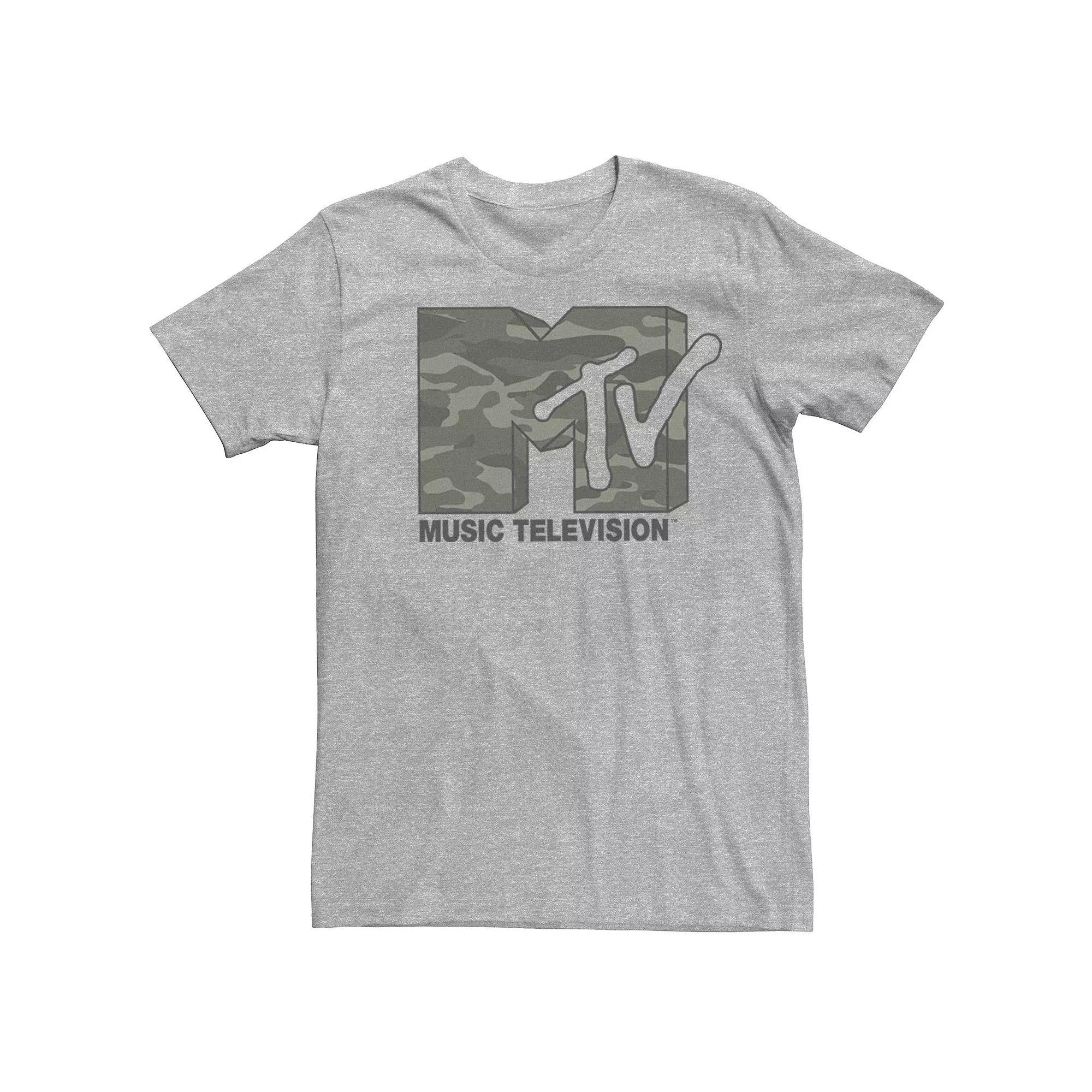 Men's MTV Faded Camouflage Logo Short Sleeve Tee,  Product Image