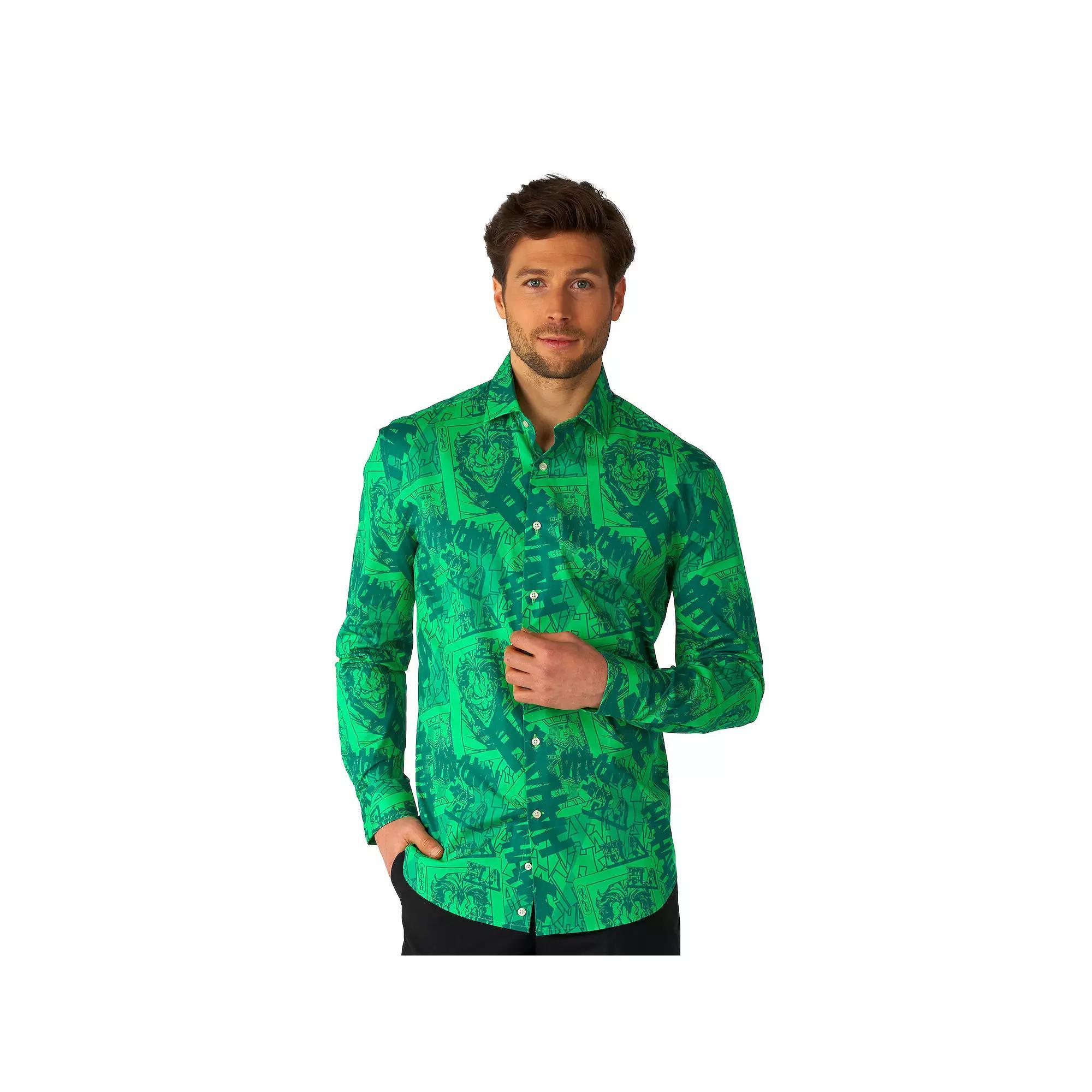 Men's OppoSuits Character Button-Down Shirt, Size: Small, The Joker Product Image