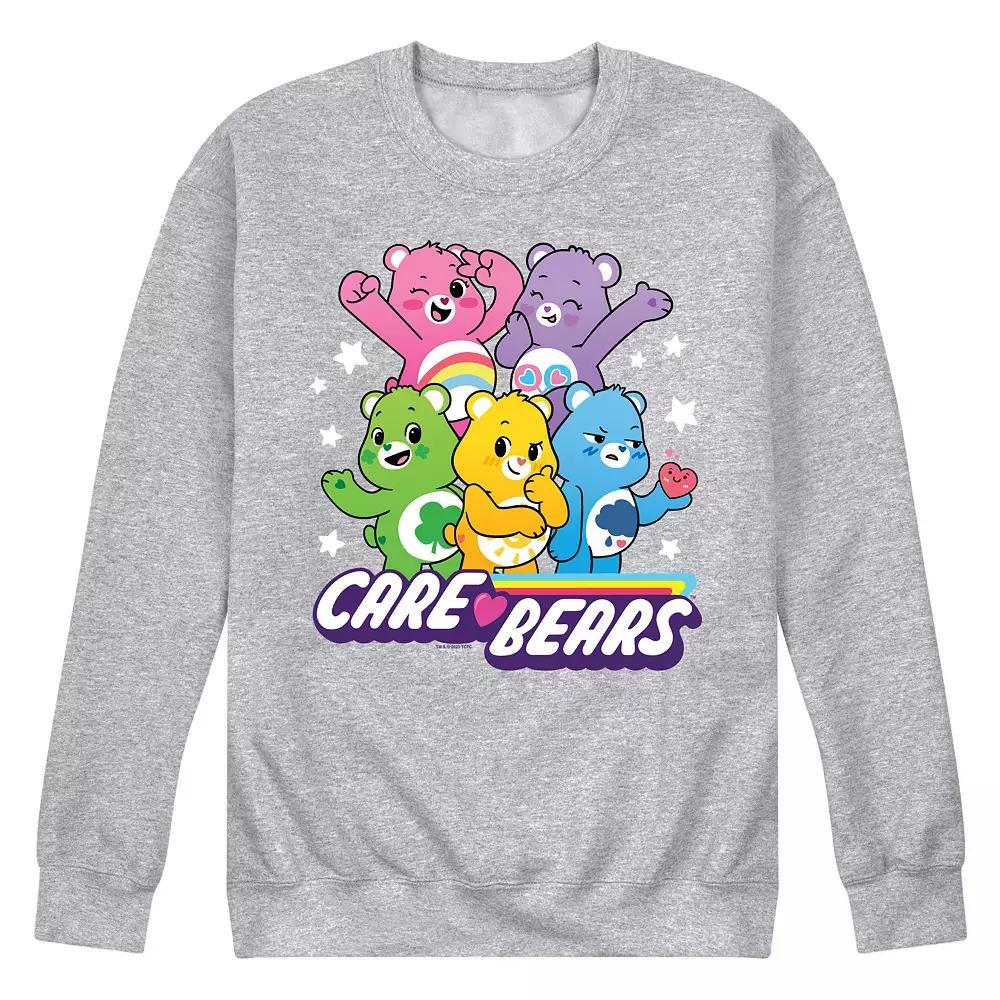 Men's Care Bears Unlock The Magic Group Fleece Sweatshirt, Size: Large, Pink Product Image