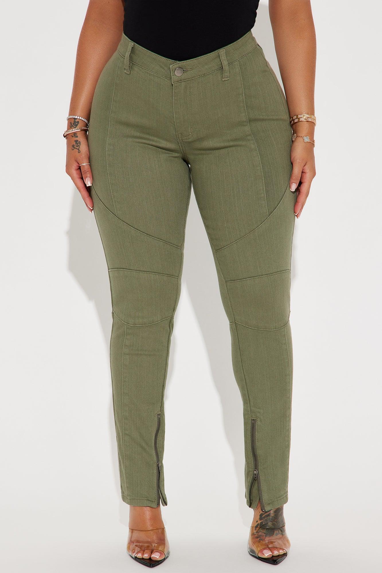 Keeping Score Skinny Pant - Olive Product Image