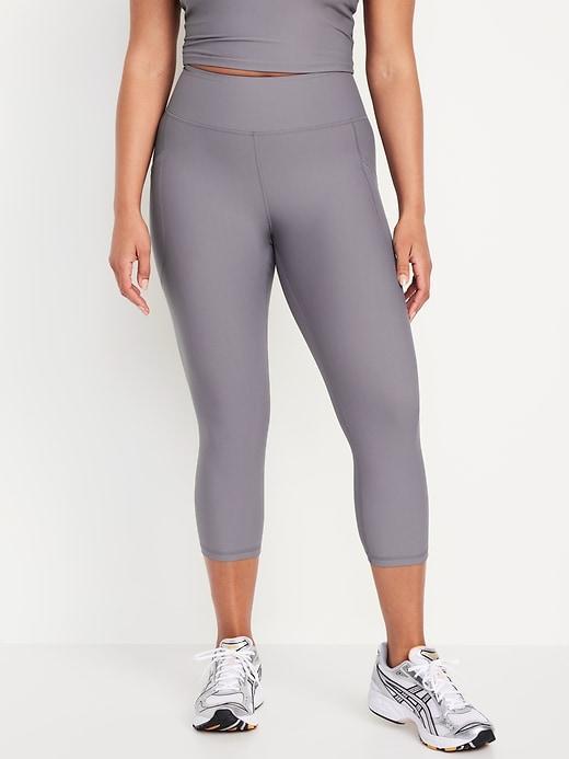 High-Waisted PowerSoft Crop Leggings Product Image