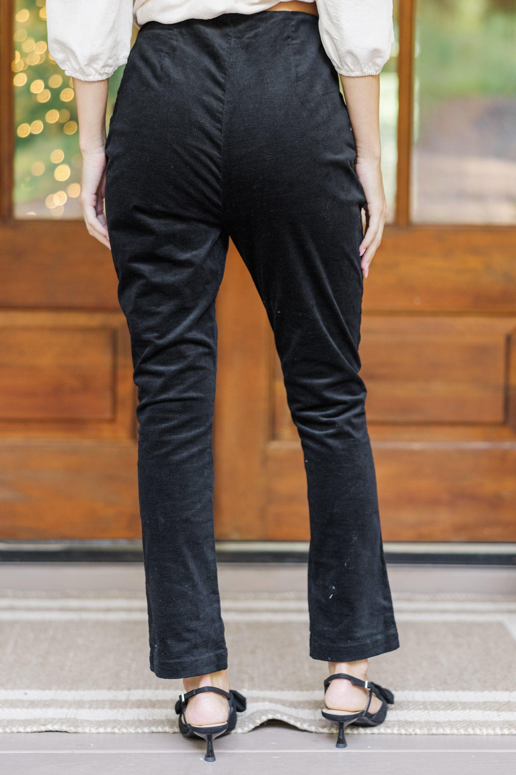 On Your Way Black Corduroy Pants Female Product Image