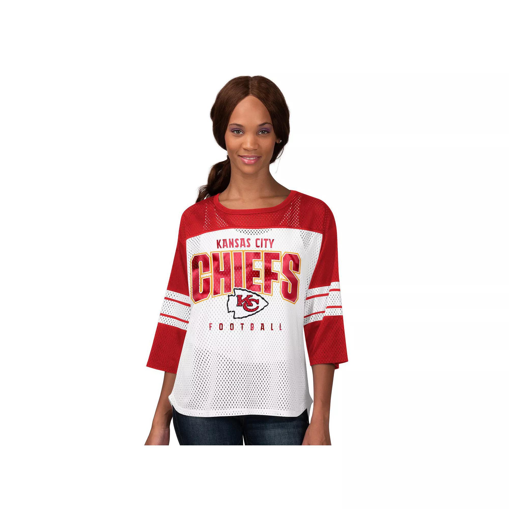 Women's G-III 4Her by Carl Banks  Black Baltimore Ravens First Team 3/4-Sleeve Mesh T-Shirt, Size: 2XL Product Image