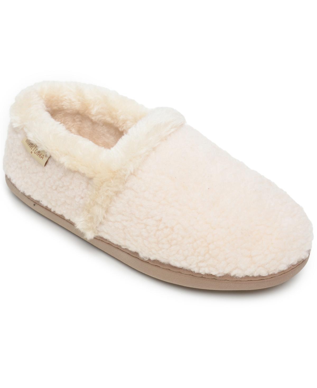 Womens Minnetonka Dina Slipper - Cream Product Image