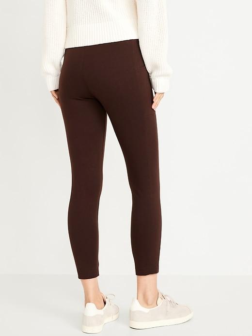 High-Waisted Side-Pocket 7/8 Leggings Product Image