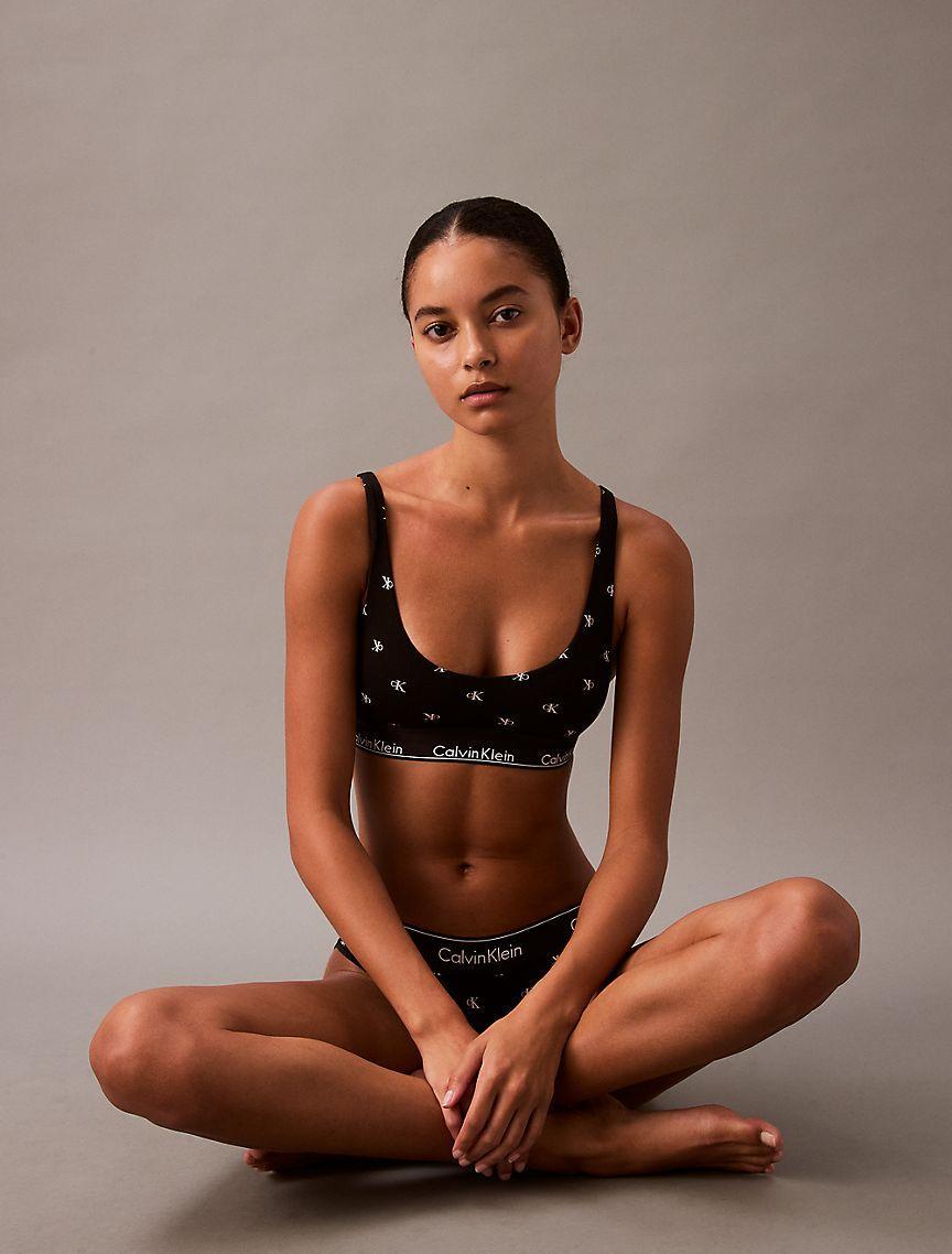 Icon Cotton Modal Lightly Lined Scoopneck Bralette Product Image