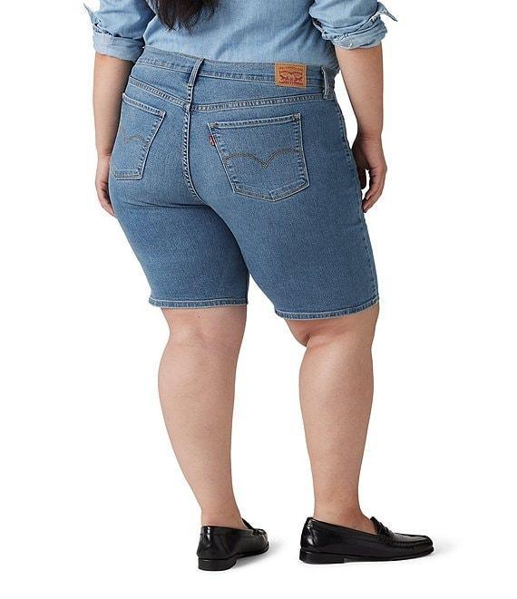 Levi's Plus Size Mid Rise Shaping Bermuda Denim Shorts Product Image
