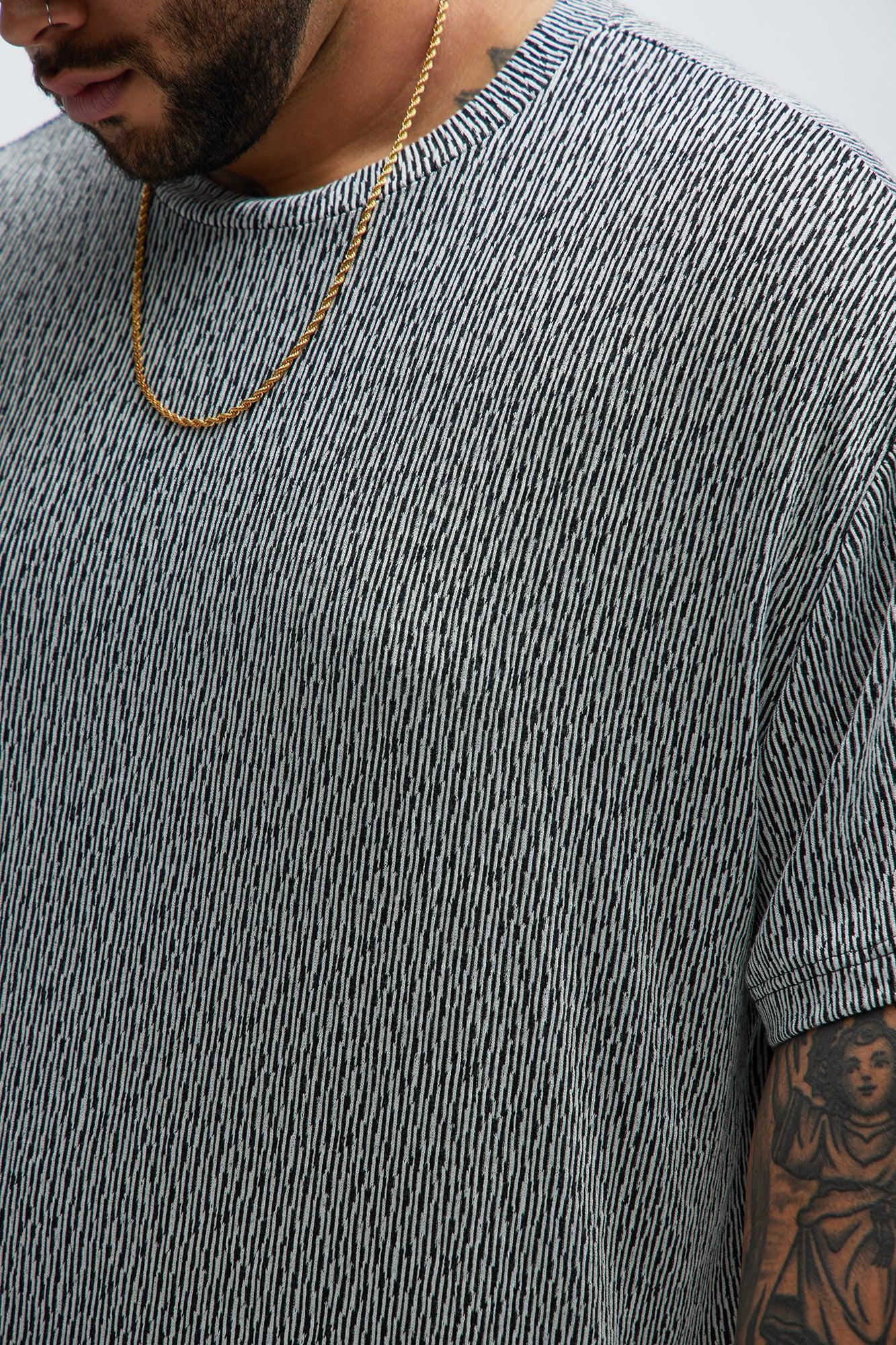 Leon Relaxed Textured Tee - Black/combo Product Image