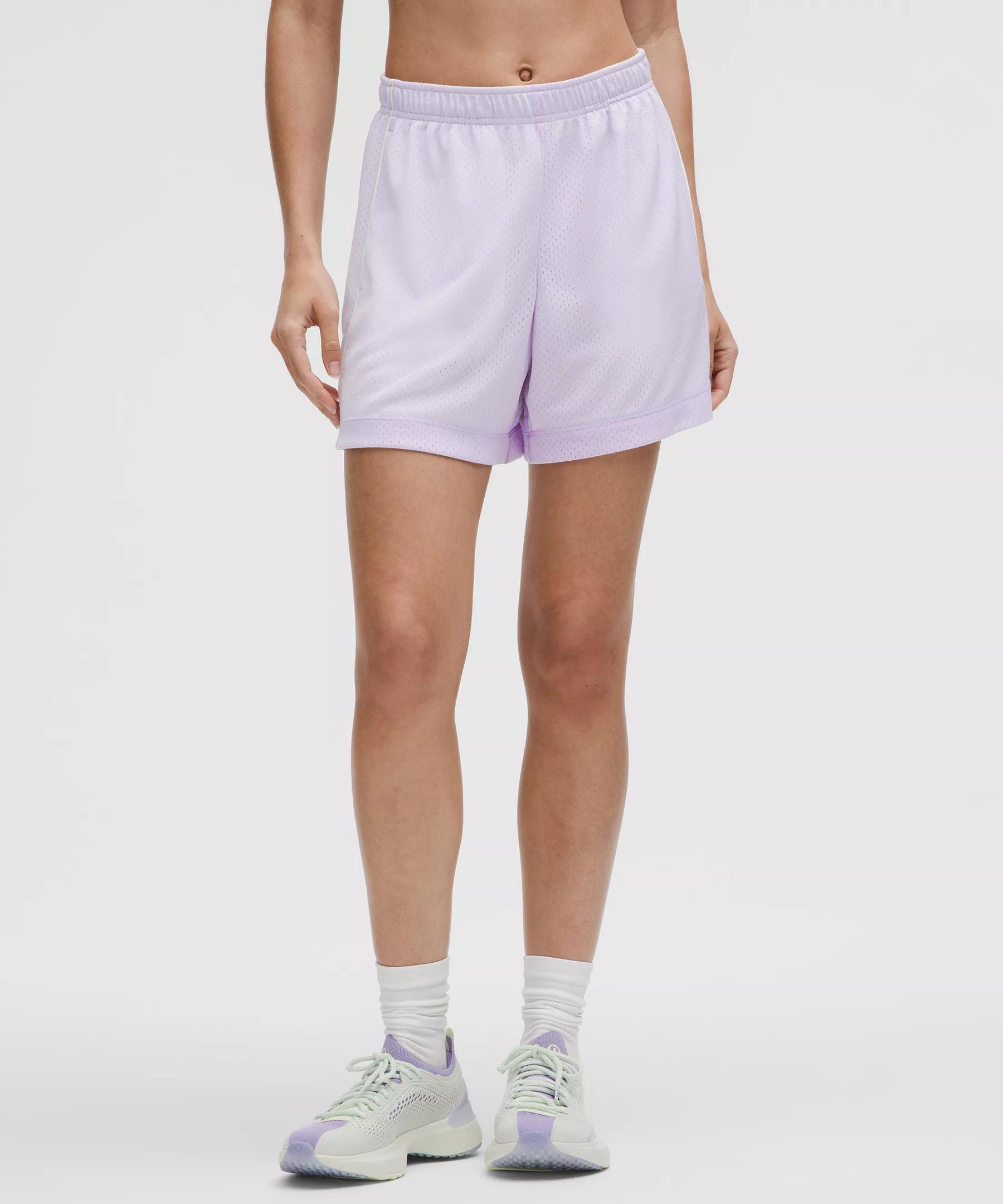 Double-Layered Mesh Mid-Rise Short 5" Product Image