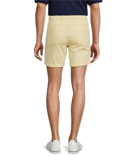 Roundtree & Yorke The Cloud Collection 7#double; Flat Front Washed Chino Shorts Product Image