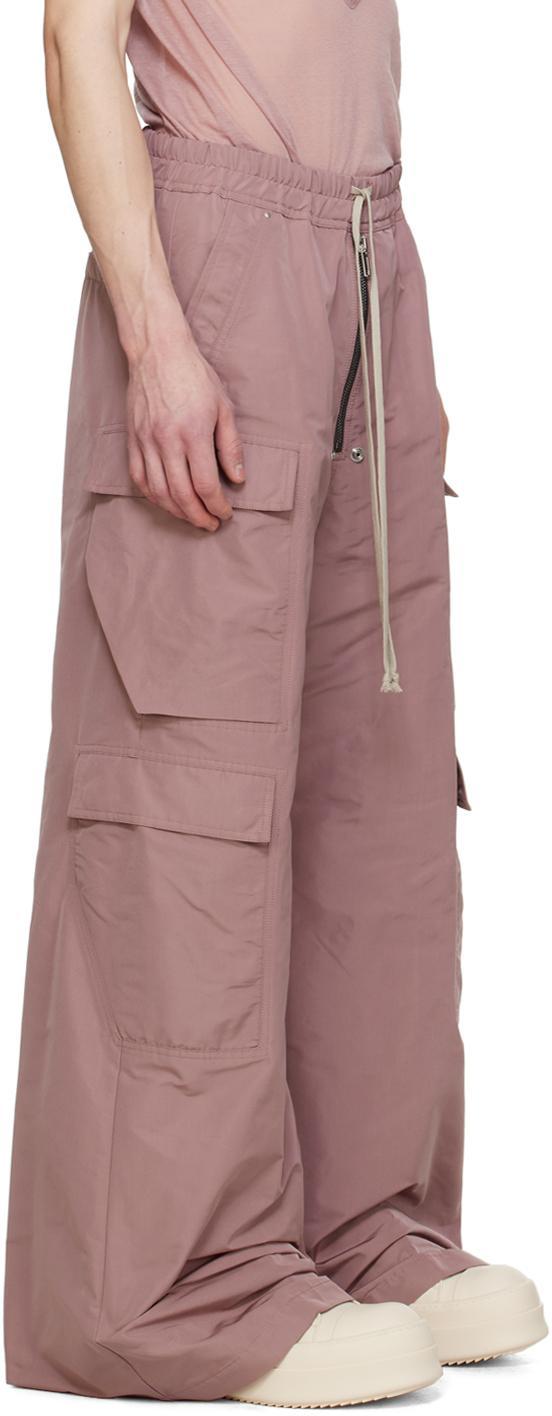 RICK OWENS Pink Cargobelas Cargo Pants In 63 Dusty Pink Product Image