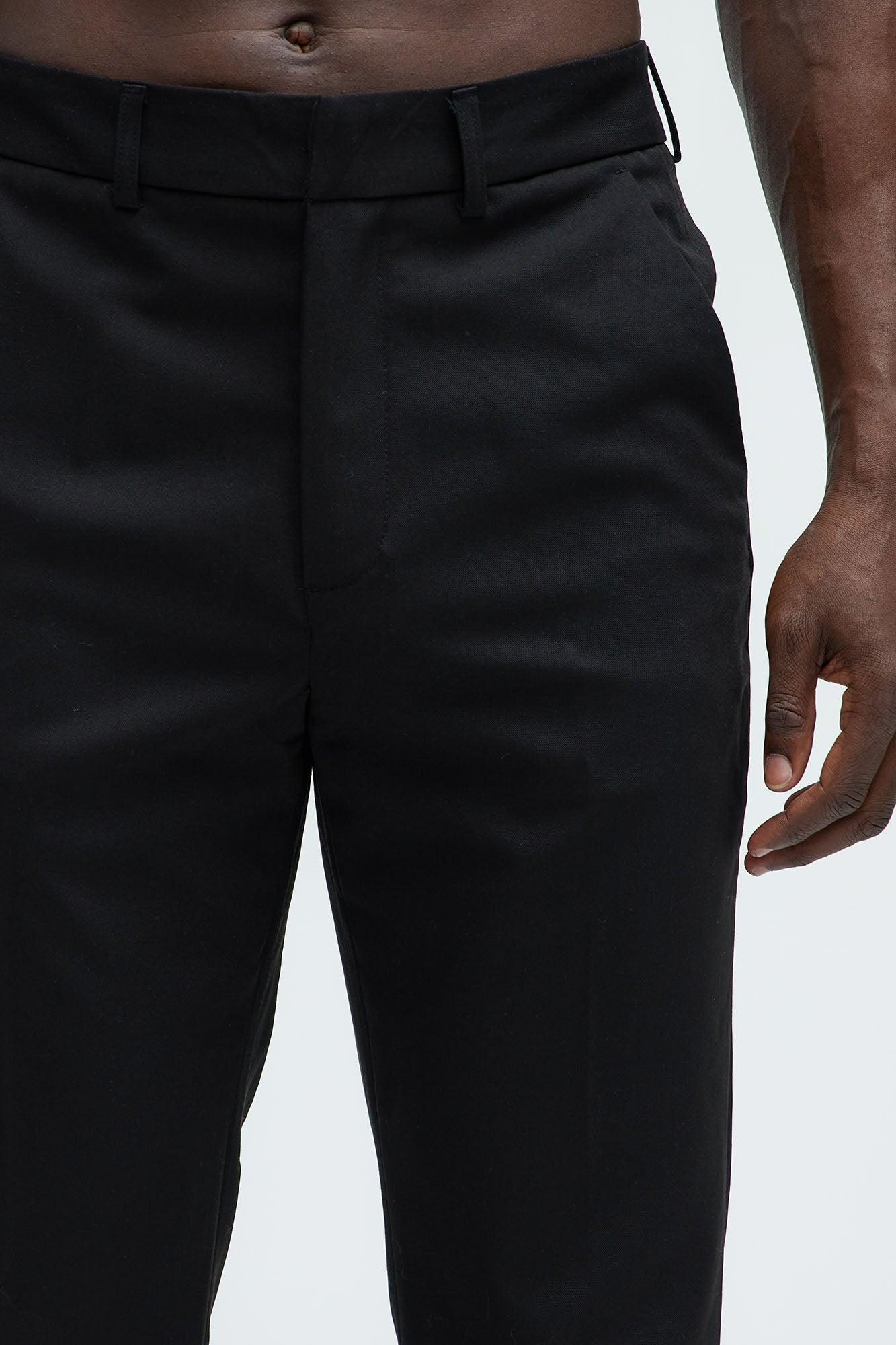 Modern Gabardine Slim Flare Slit Trouser - Black Product Image