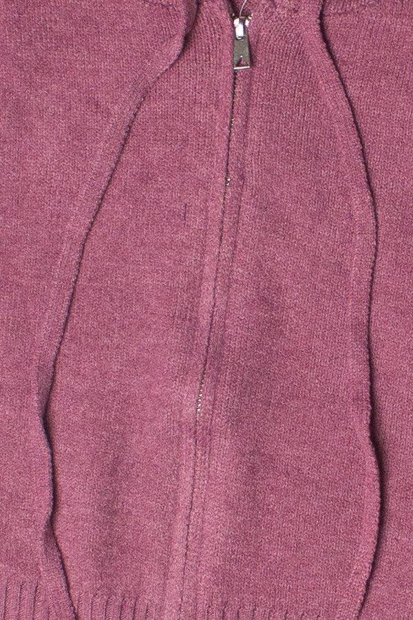 Crop Zip Up Hoodie Sweater Product Image